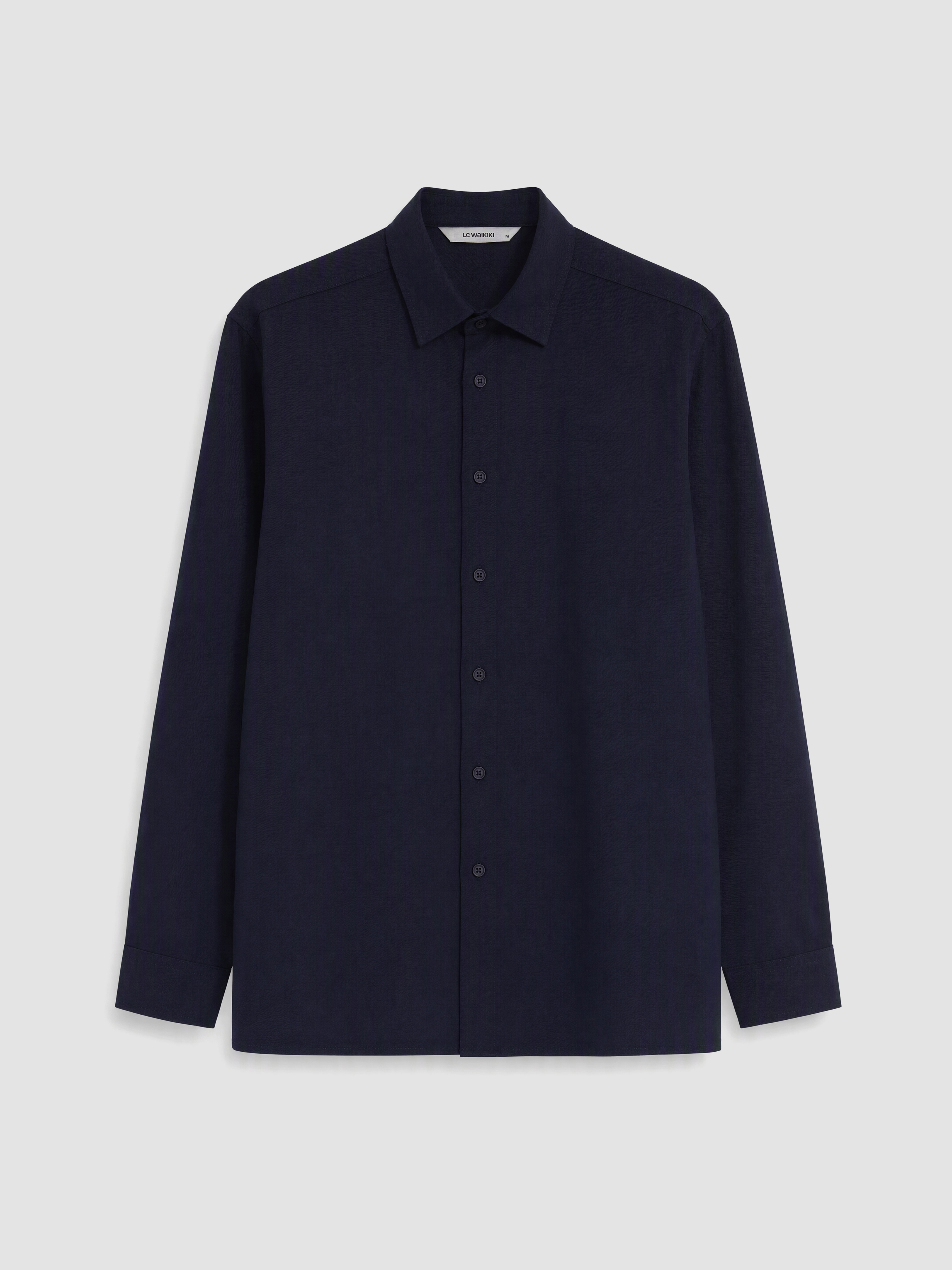 LCW ECO Regular Fit Keten Görünümlü Erkek Gömlek