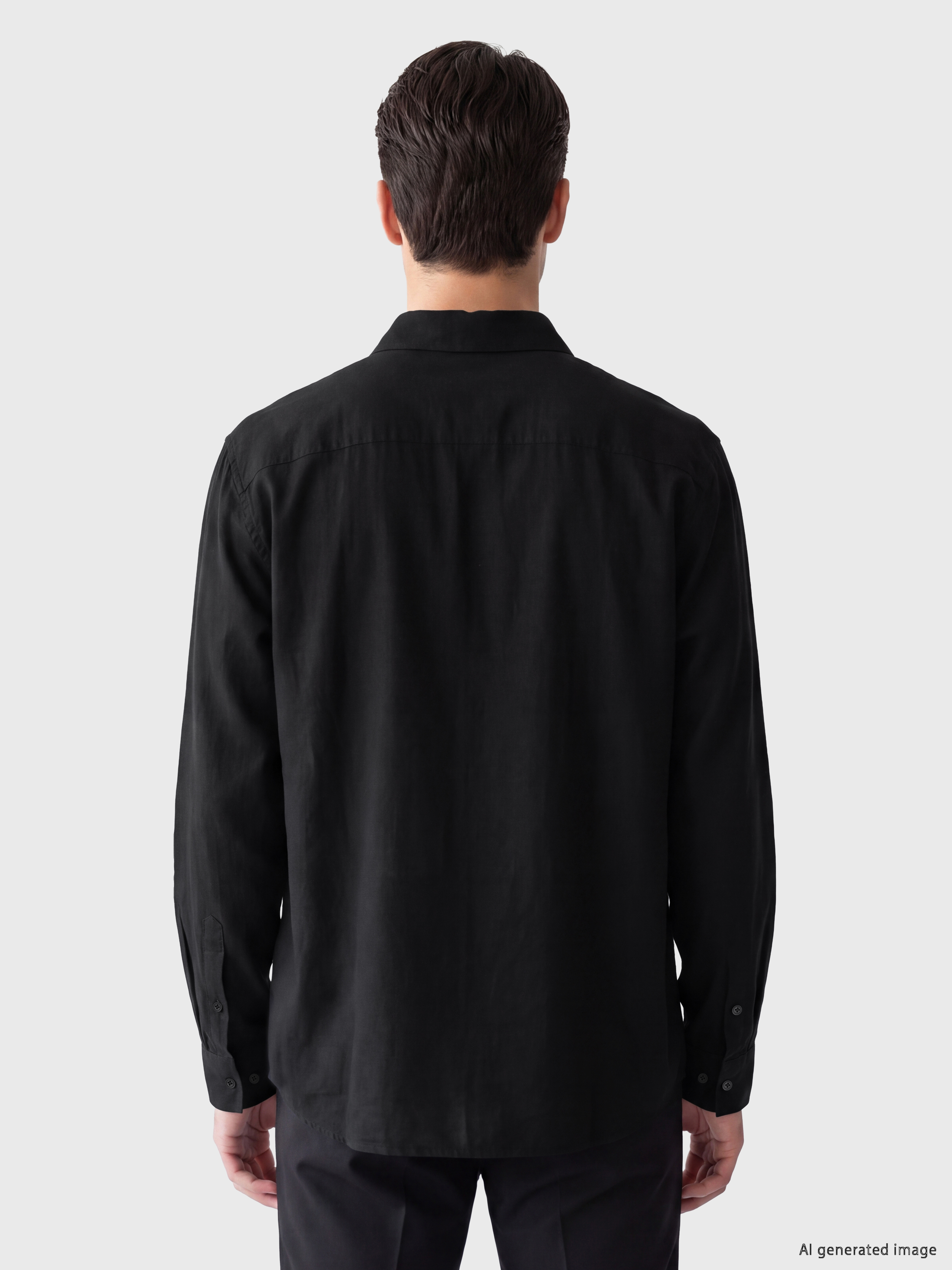 LCW ECO Regular Fit Keten Görünümlü Erkek Gömlek görsel 2