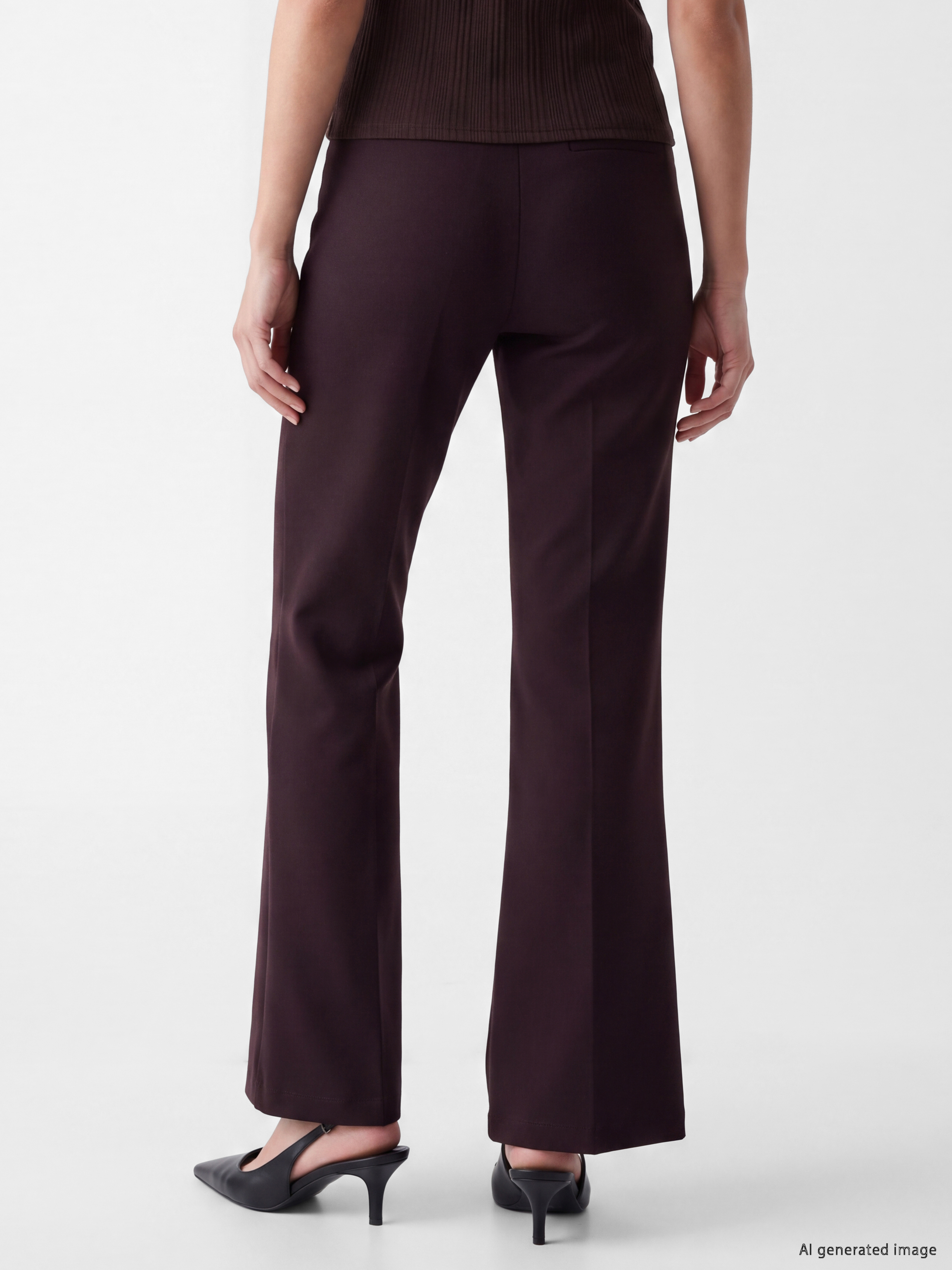LCWAIKIKI Classic Dar Fit İspanyol Paça Kadın Pantolon görsel 4