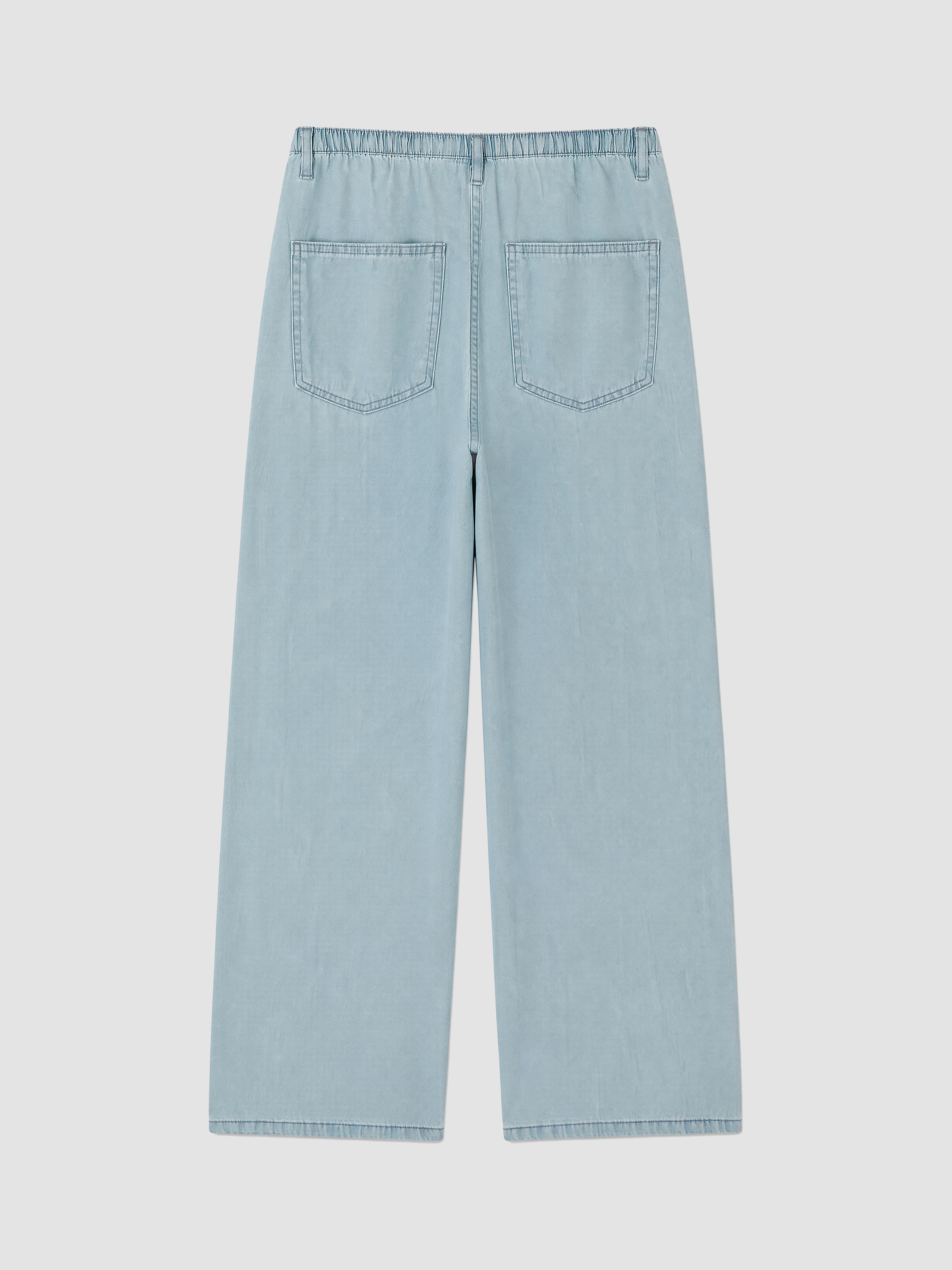 XSIDE Beli Bağcıklı Wideleg Kadın Jean Pantolon görsel 7