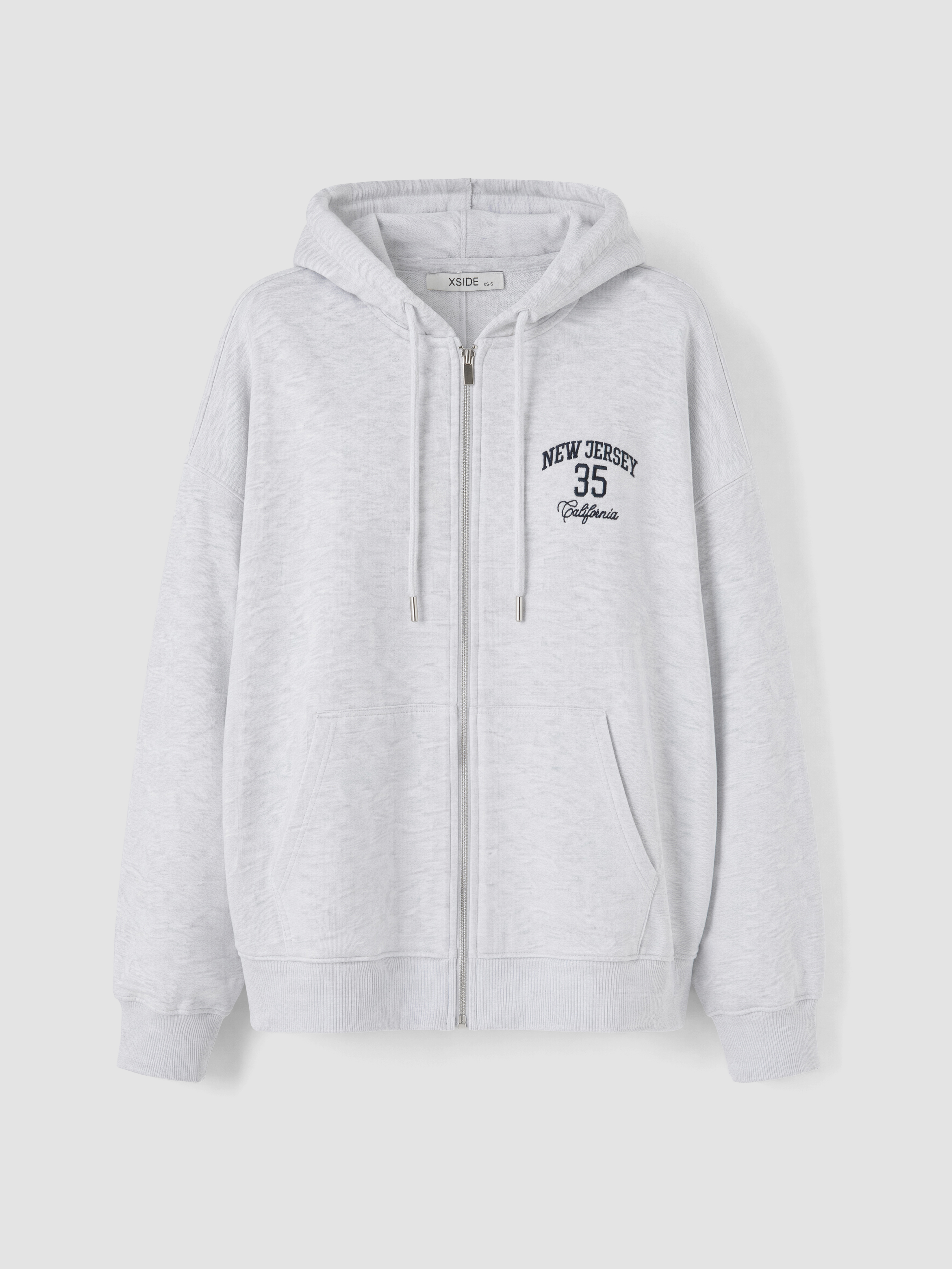 XSIDE Kapüşonlu Oversize Kadın Fermuarlı Sweatshirt görsel 5
