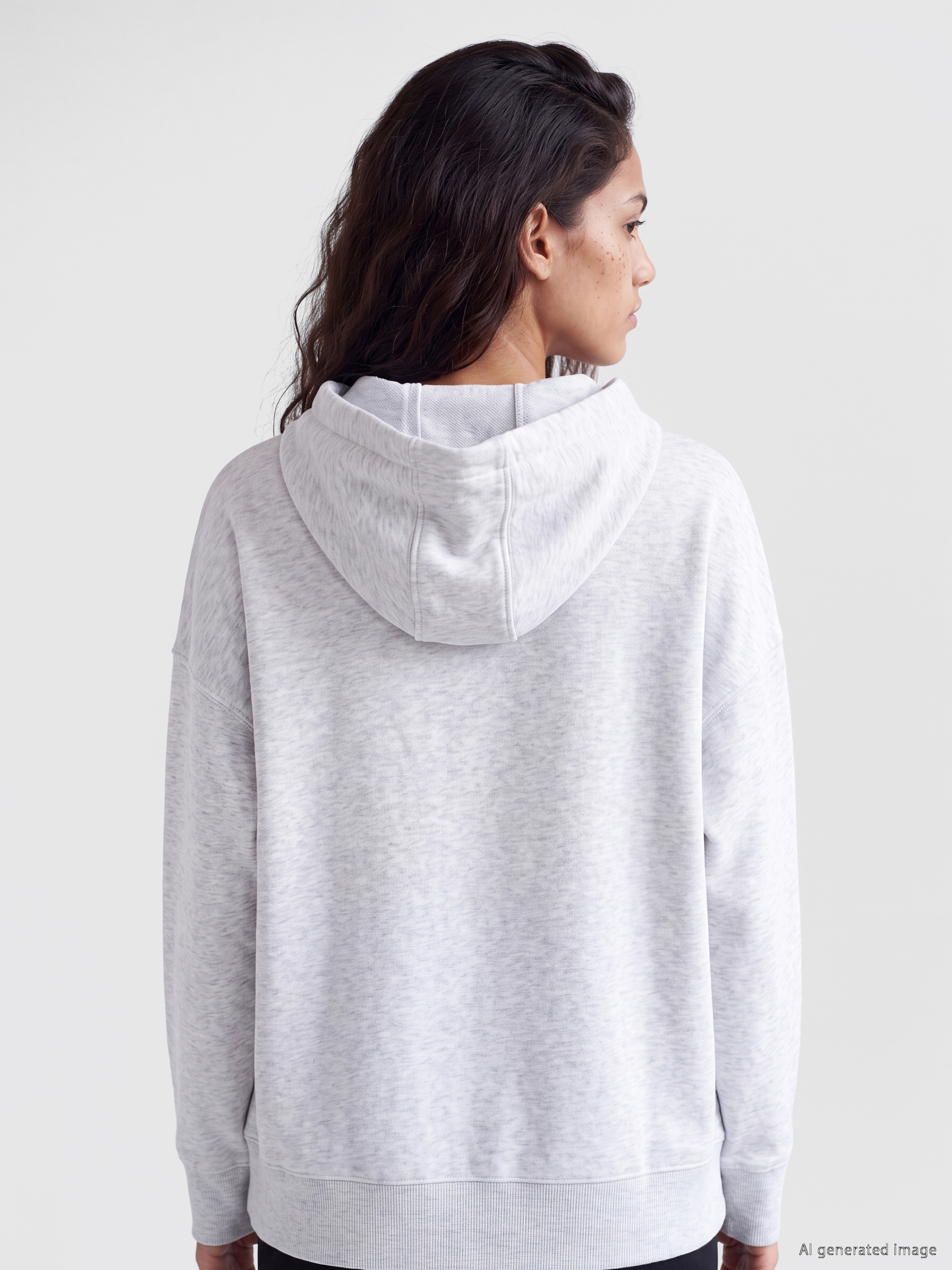 XSIDE Kapüşonlu Oversize Kadın Fermuarlı Sweatshirt görsel 4