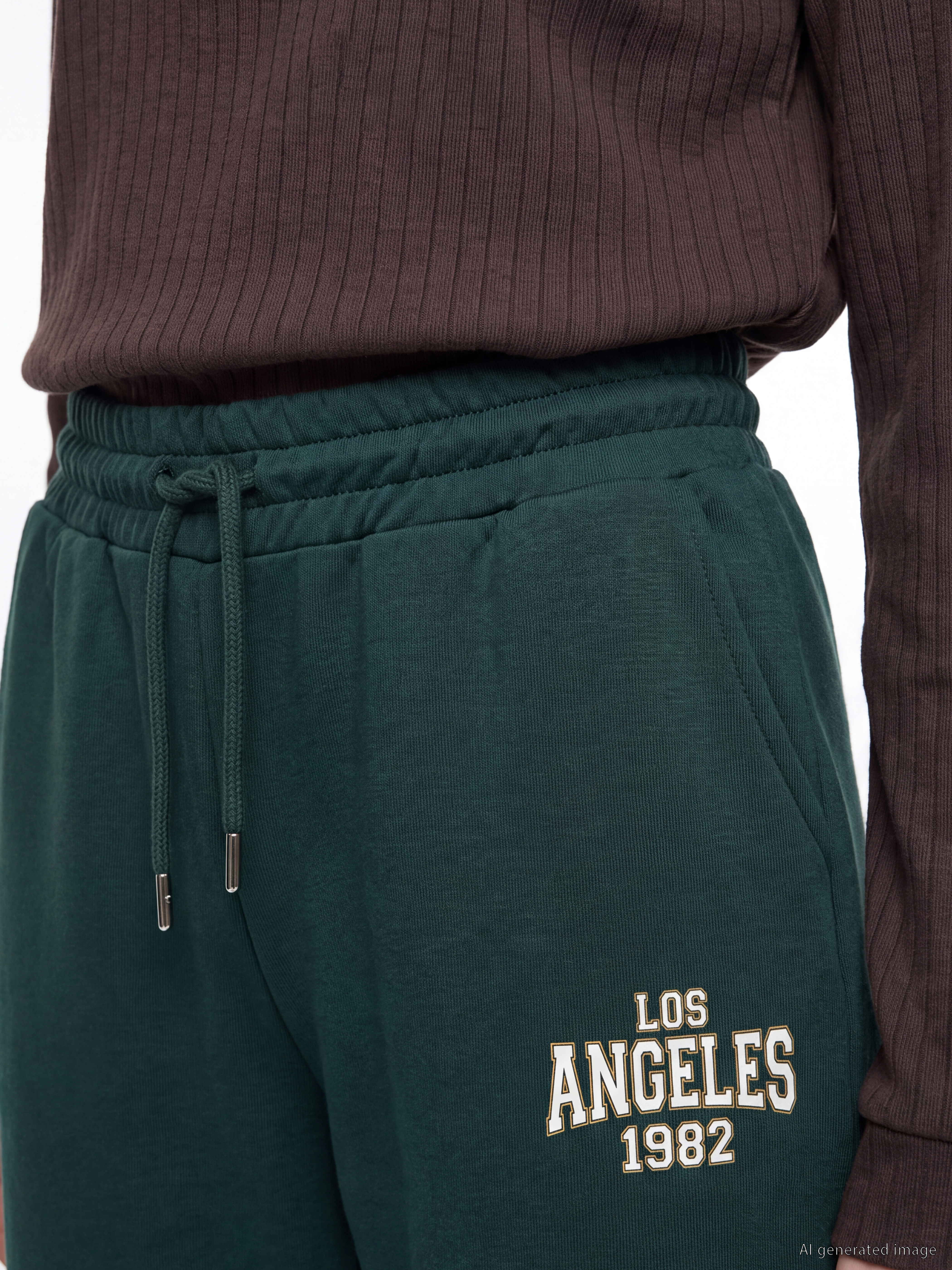 XSIDE Beli Lastikli Baskılı Kadın Jogger Eşofman Altı görsel 3
