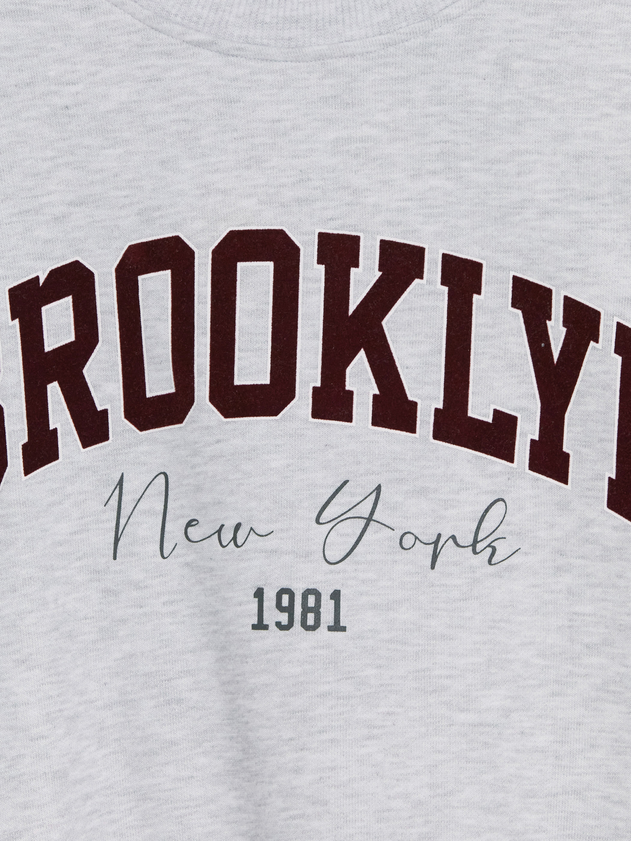 XSIDE Brooklyn Baskılı Oversize Kadın Sweatshirt görsel 6
