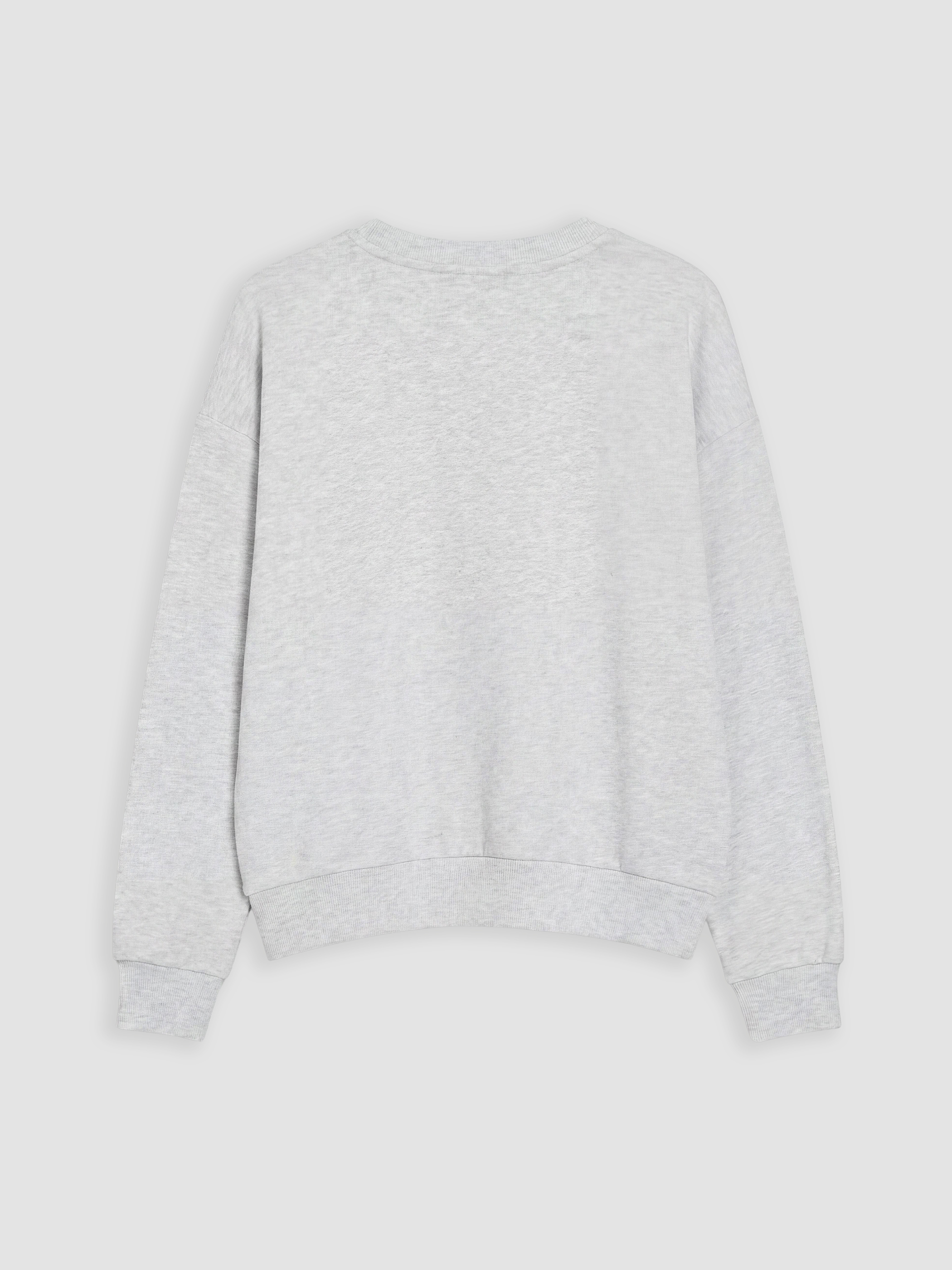 XSIDE Brooklyn Baskılı Oversize Kadın Sweatshirt görsel 7