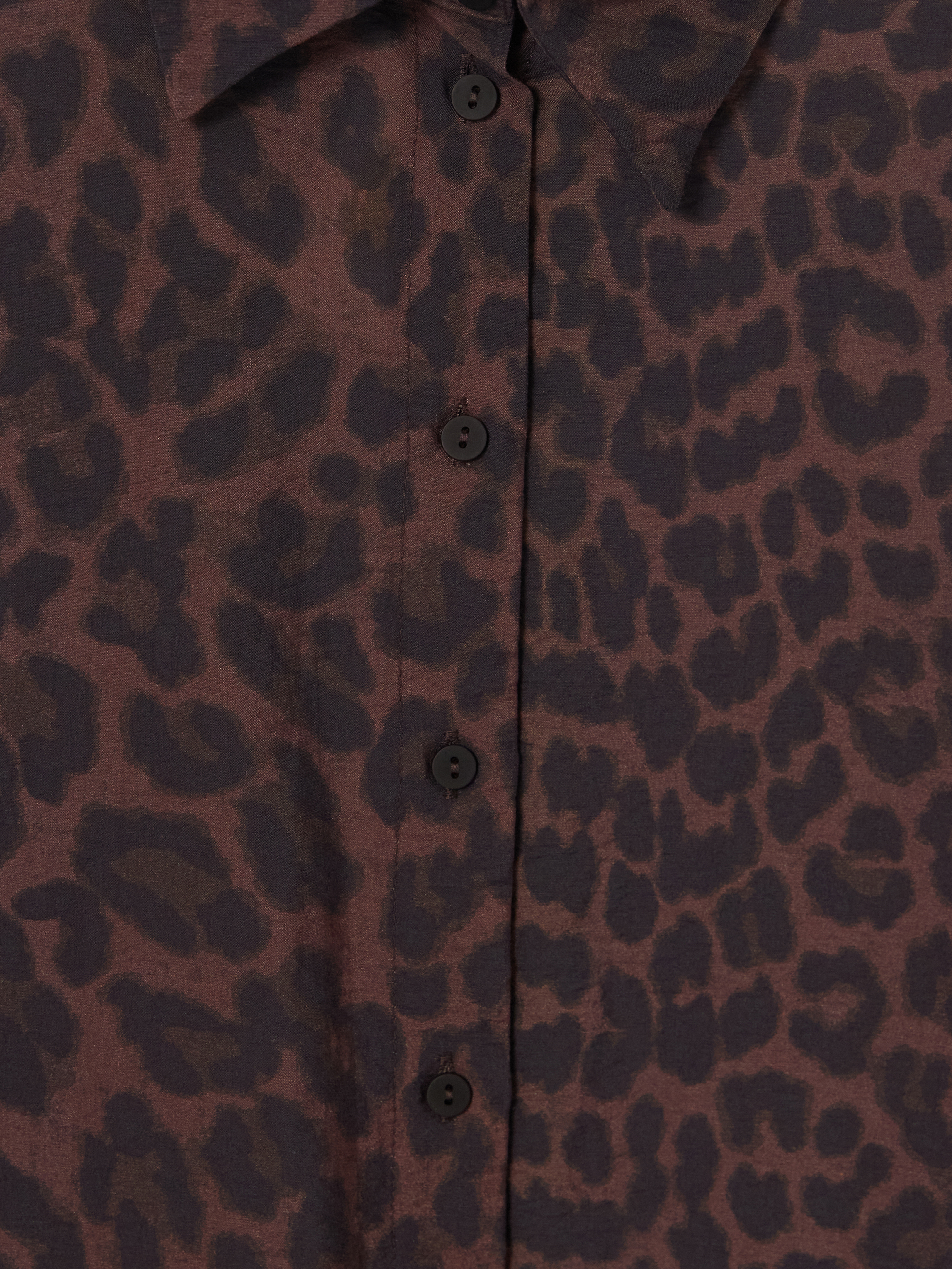 LCW EVERYDAY Leopar Desenli Kadın Gömlek görsel 6