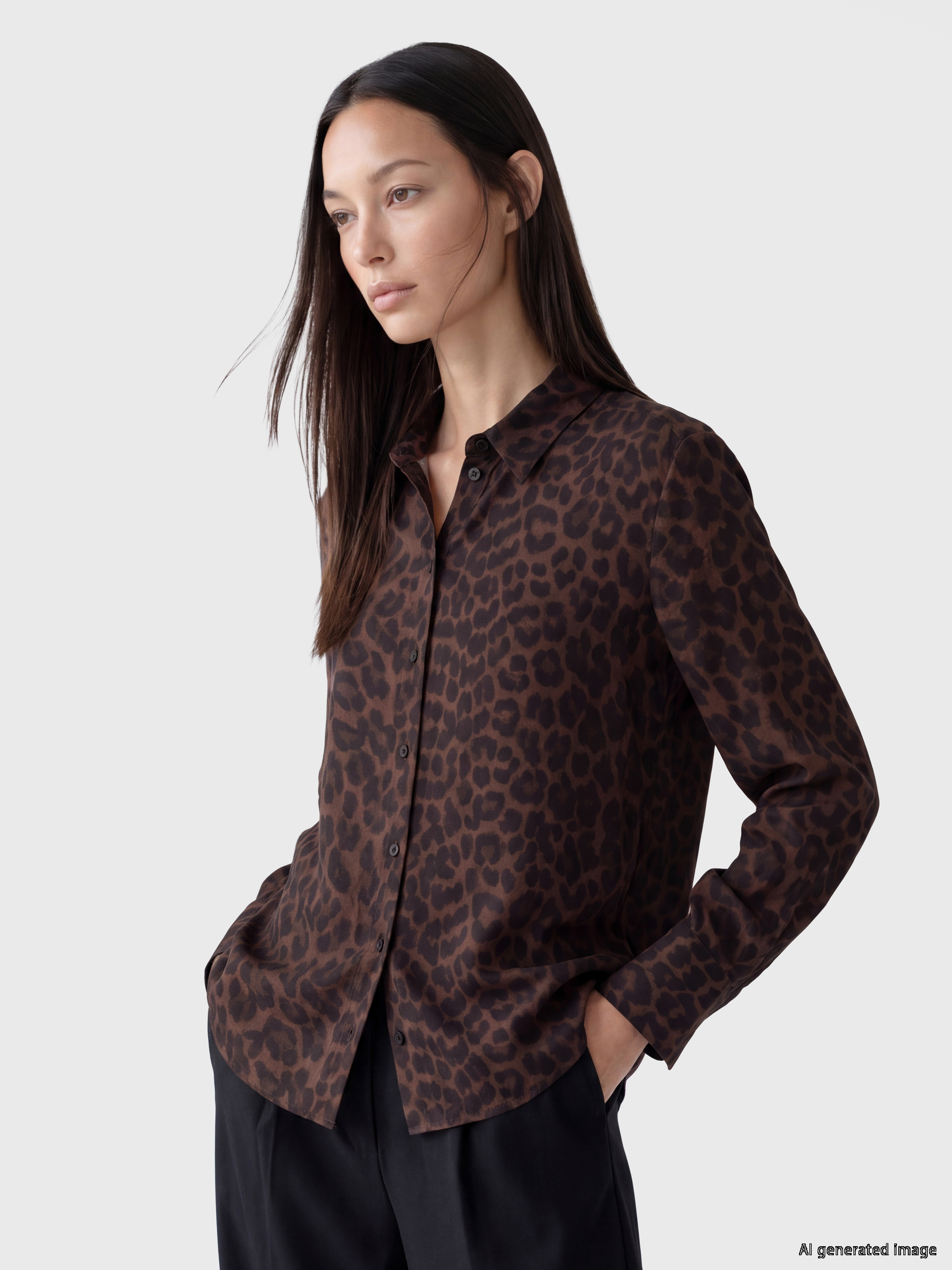 LCW EVERYDAY Leopar Desenli Kadın Gömlek