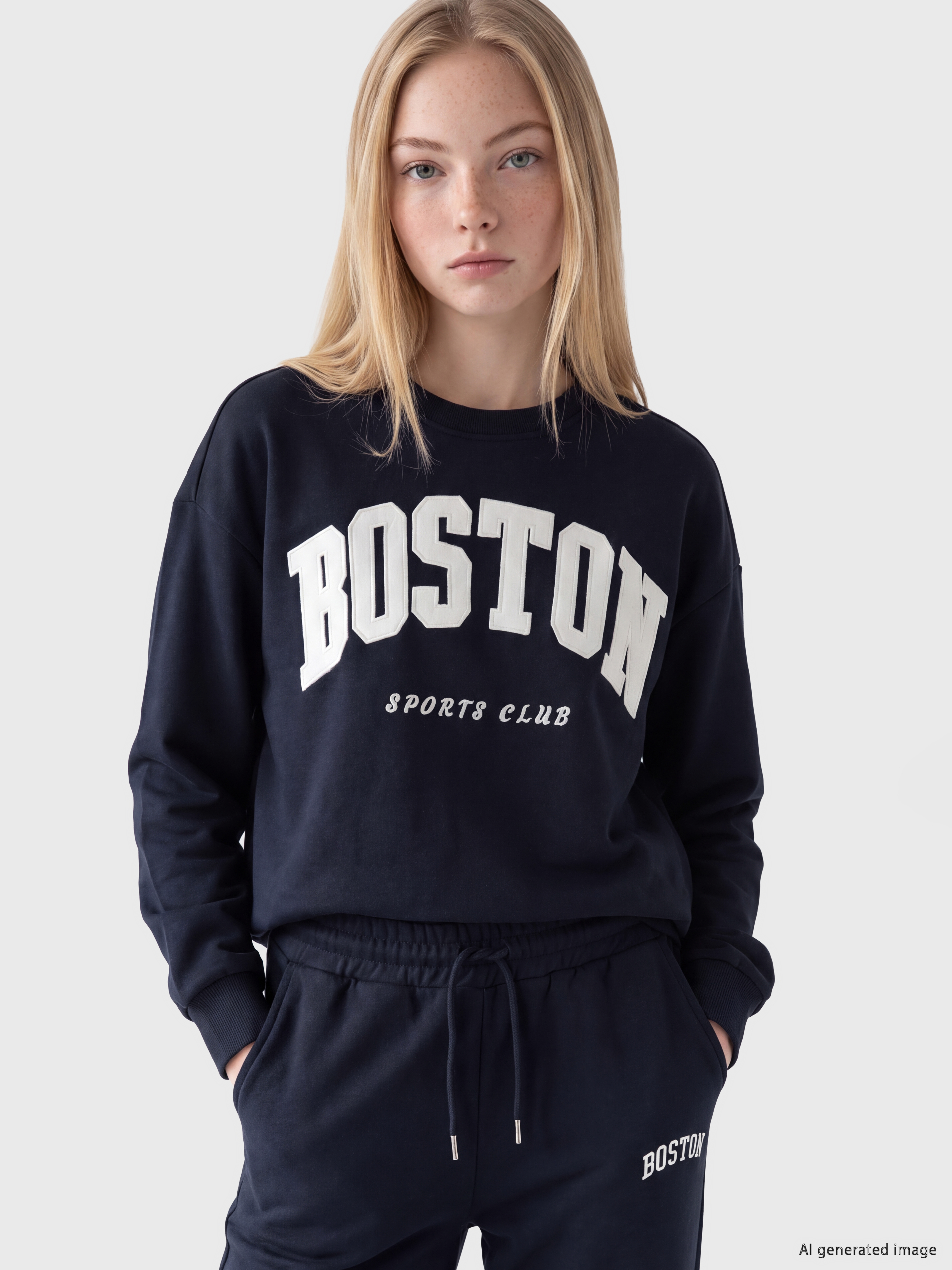 XSIDE Nakışlı Oversize Kadın Sweatshirt