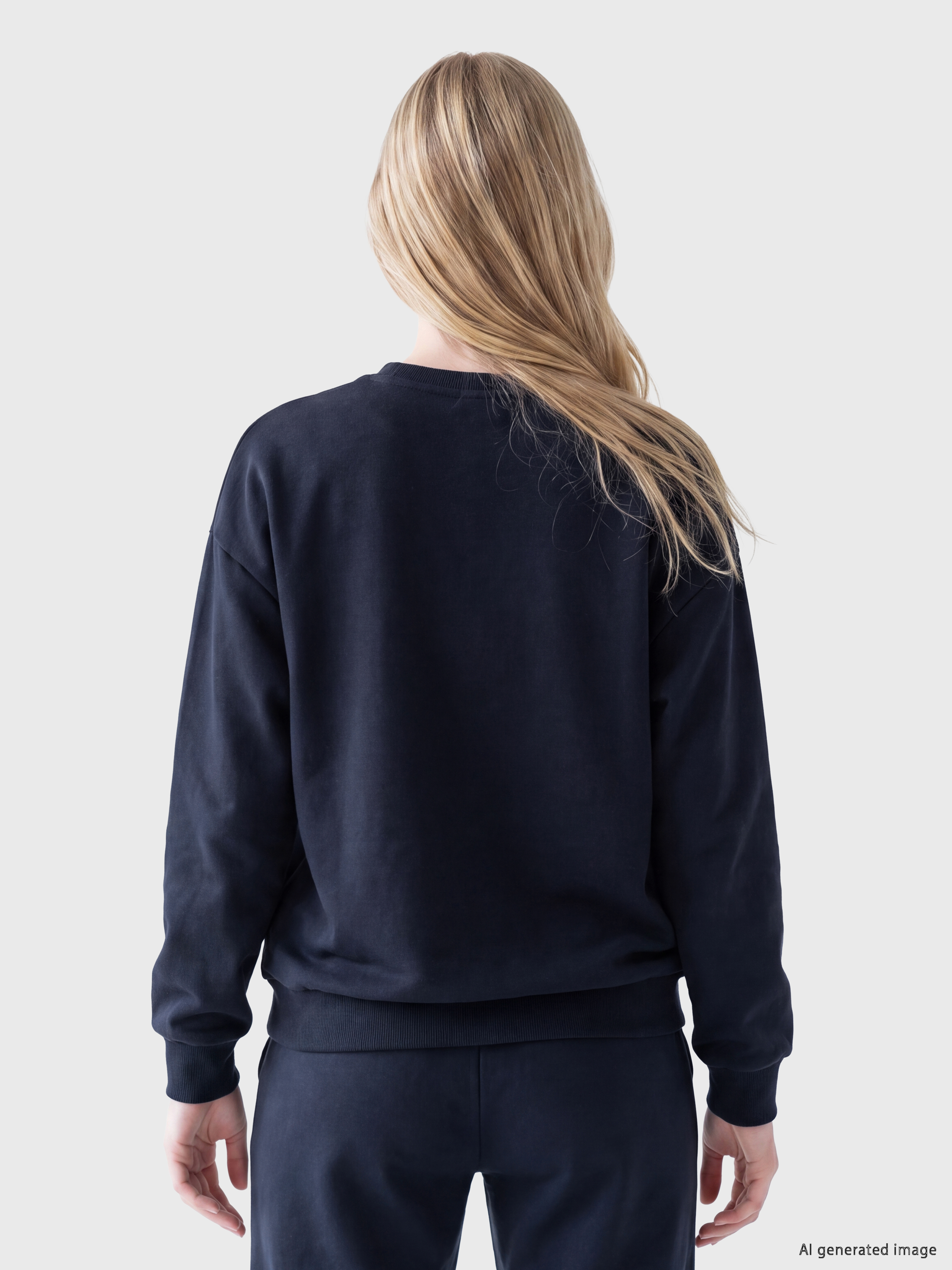XSIDE Nakışlı Oversize Kadın Sweatshirt görsel 4