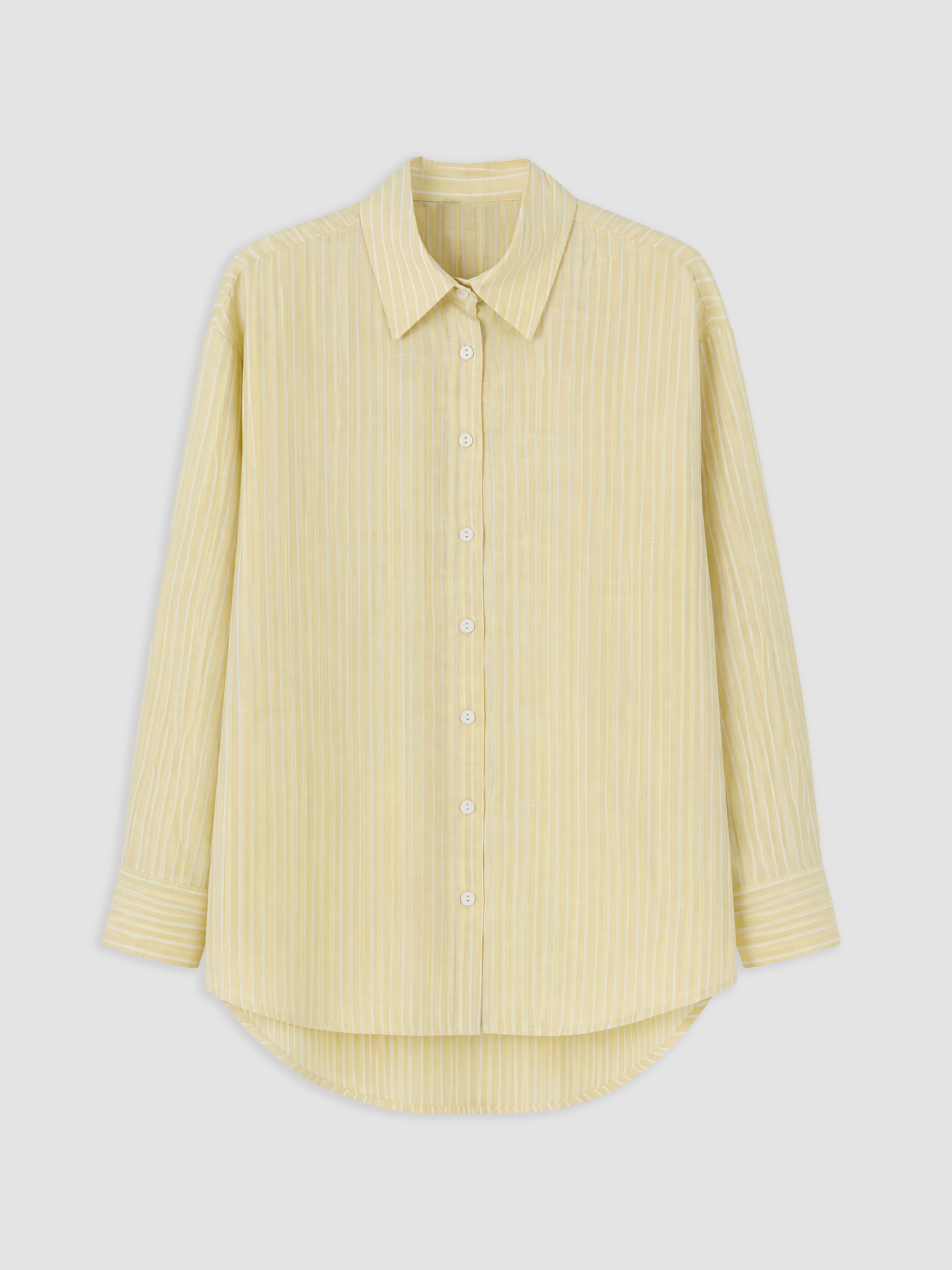 LCW EVERYDAY Çizgili Poplin Kadın Gömlek Tunik görsel 5