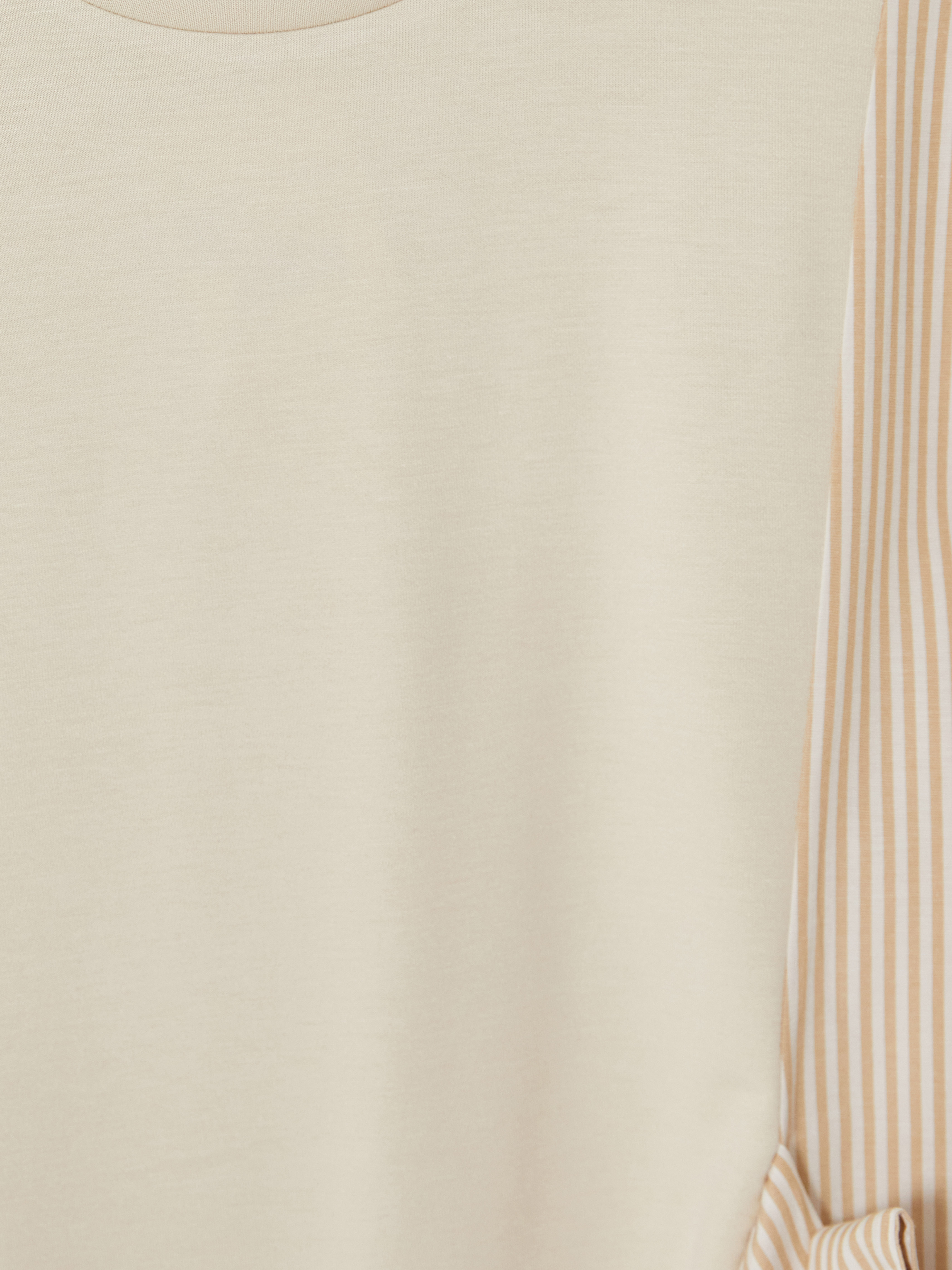 LCW Modest Çizgili Soft Touch Kadın Sweatshirt Tunik görsel 7