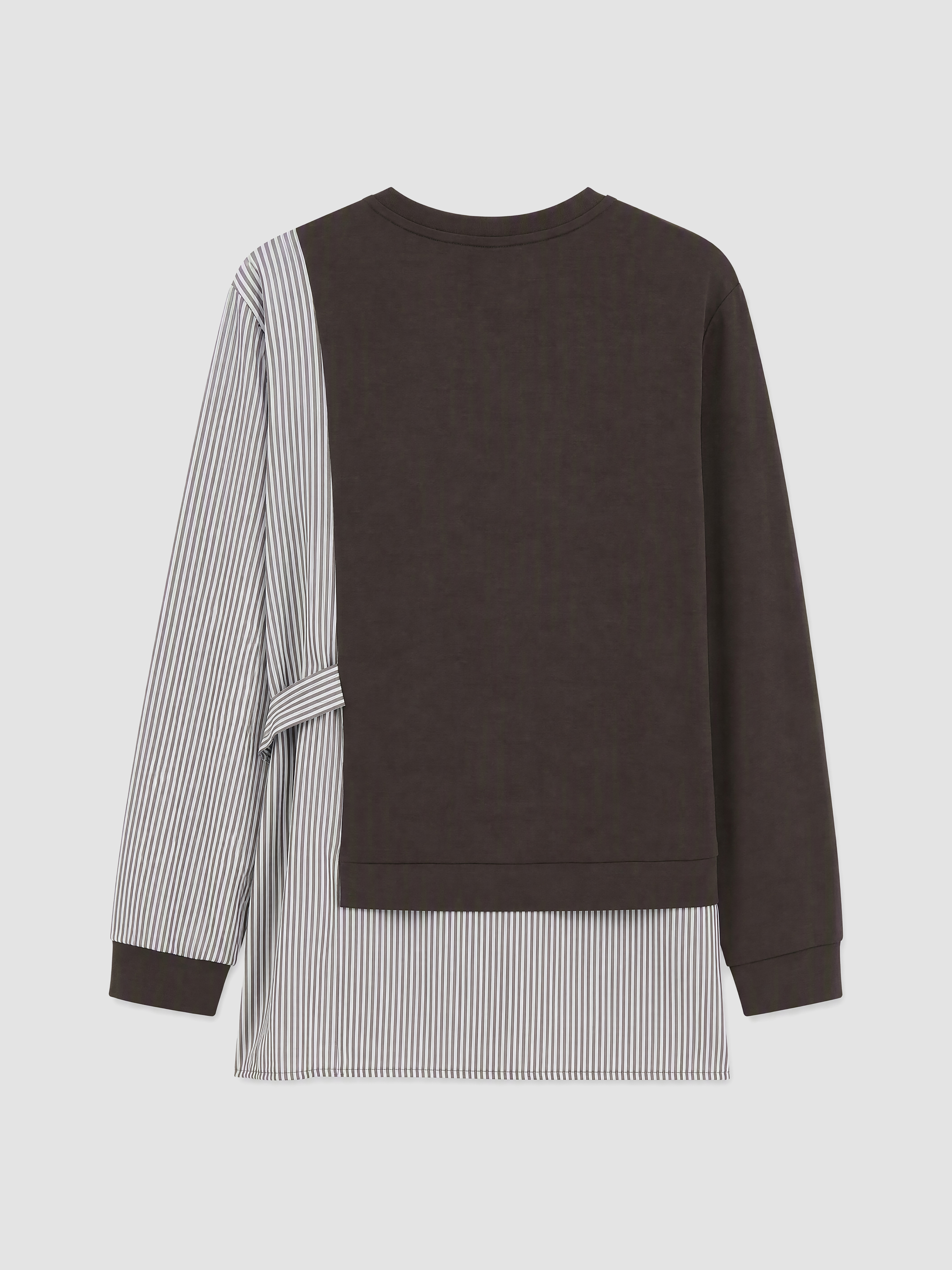 LCW Modest Çizgili Soft Touch Kadın Sweatshirt Tunik görsel 7