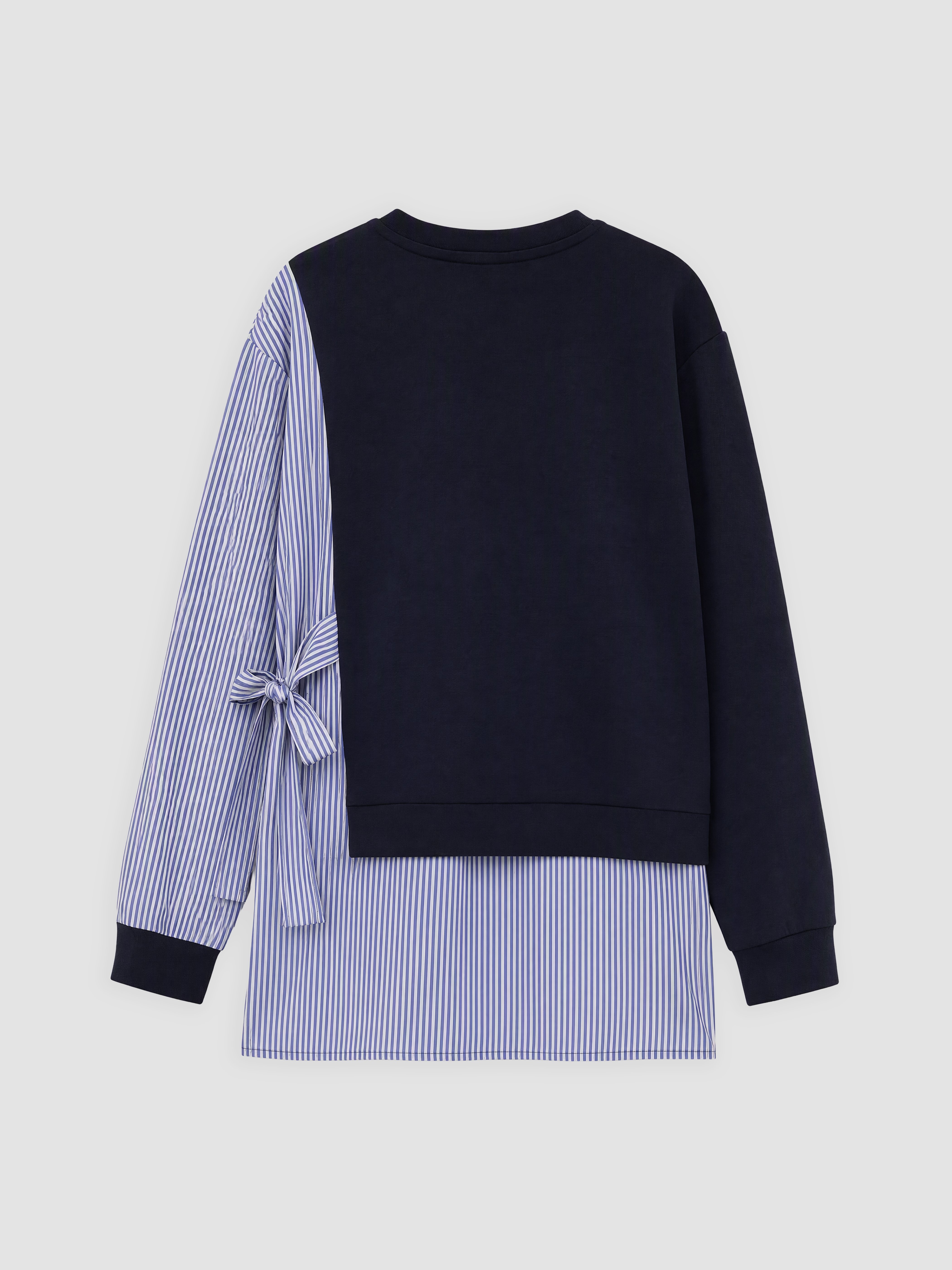 LCW Modest Çizgili Kadın Sweatshirt Tunik görsel 6