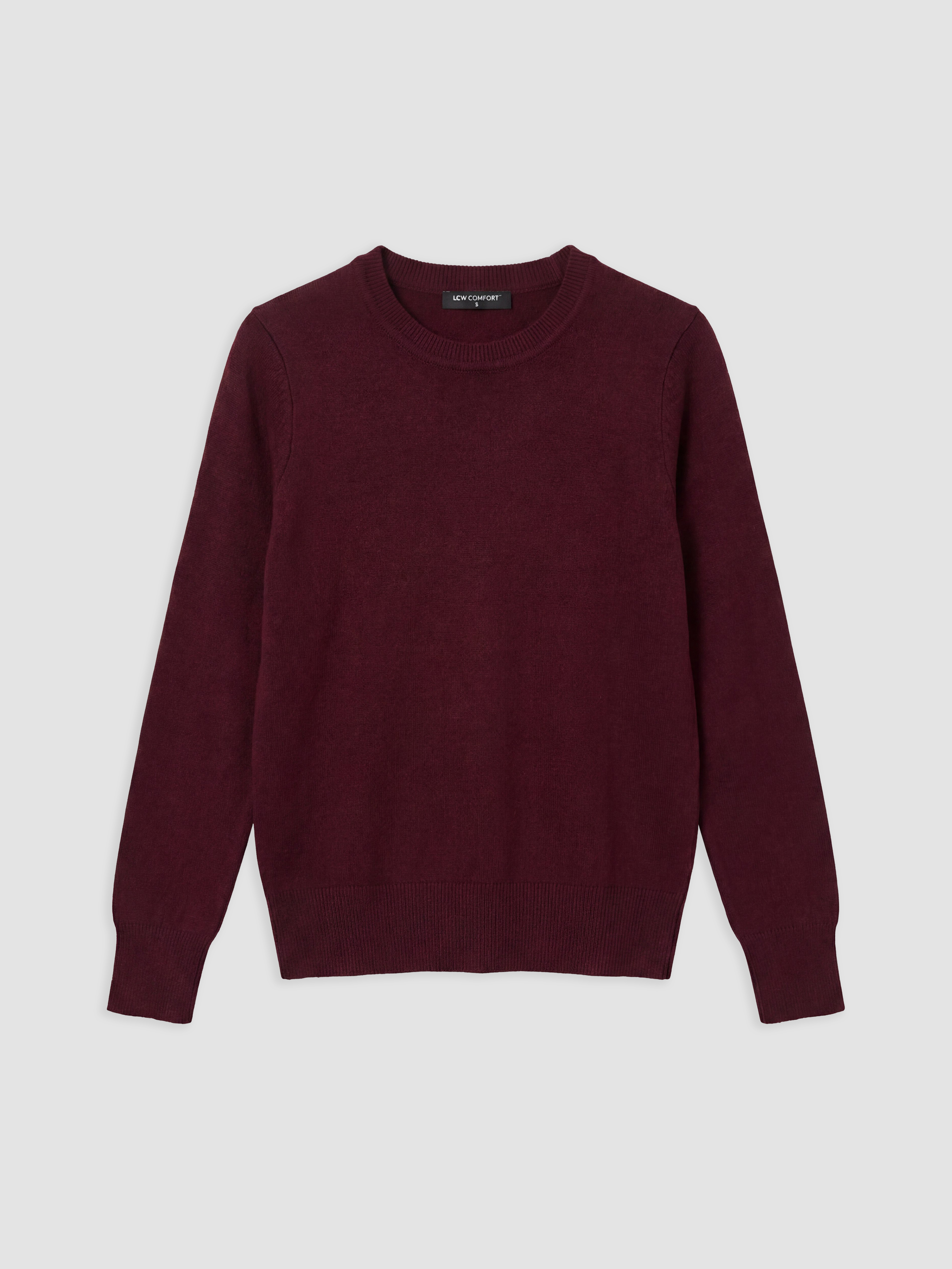 LCW Comfort Bisiklet Yaka Kadın Triko Kazak görsel 5