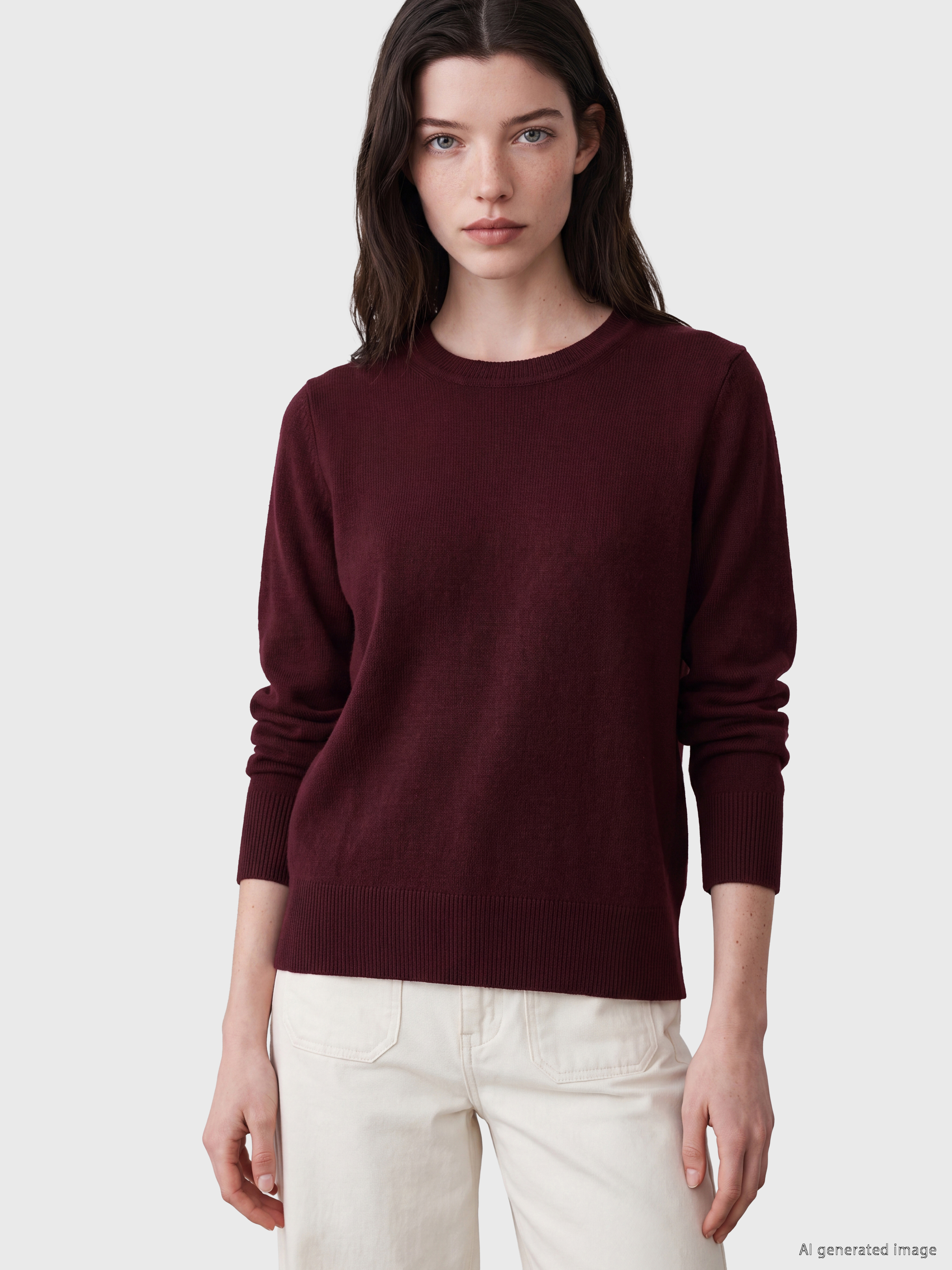 LCW Comfort Bisiklet Yaka Kadın Triko Kazak görsel 2