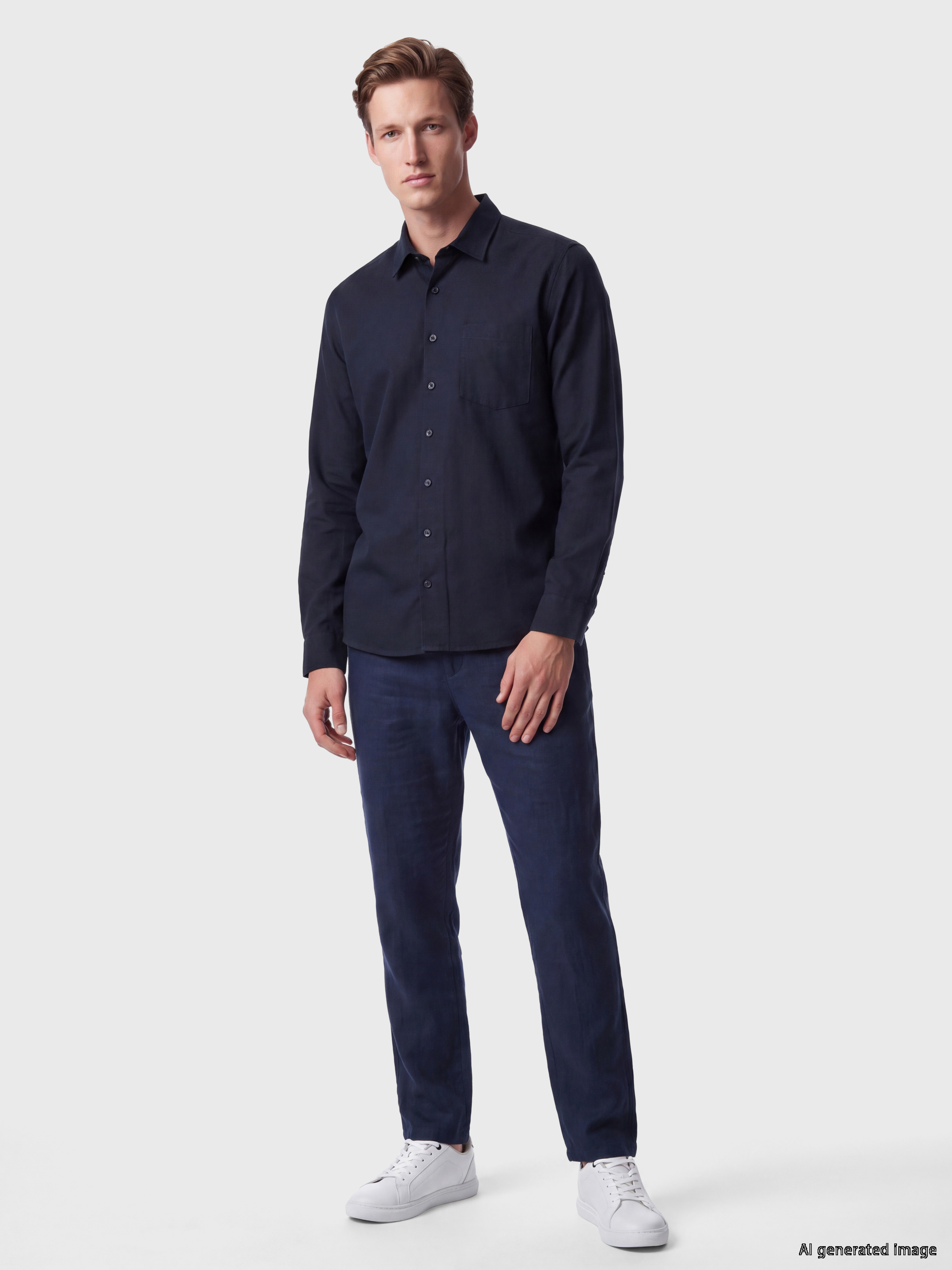 SOUTHBLUE Regular Fit Gabardin Erkek Gömlek görsel 2