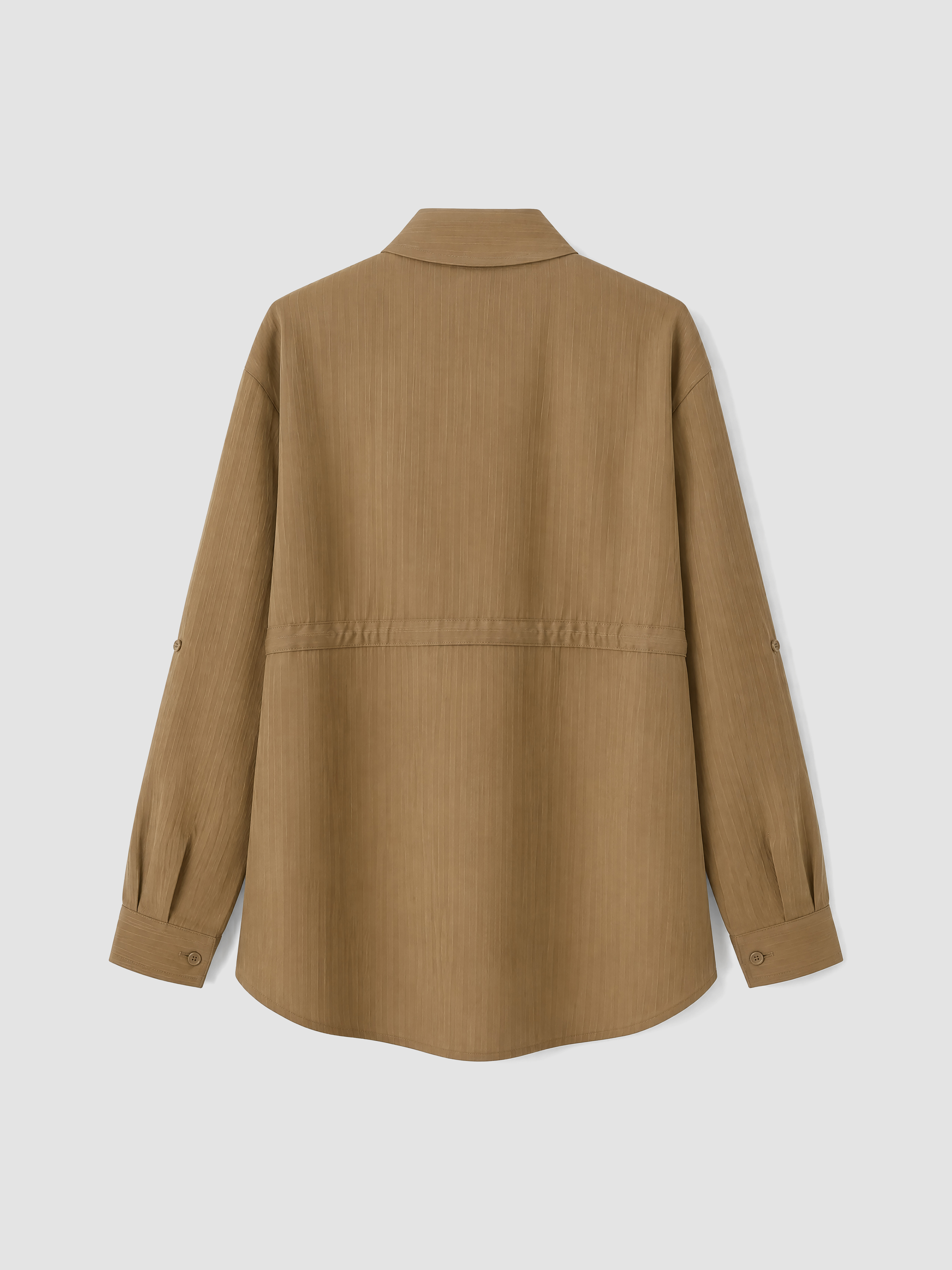 LCW EVERYDAY Beli Bağcıklı Çizgili Kadın Gömlek Tunik görsel 7
