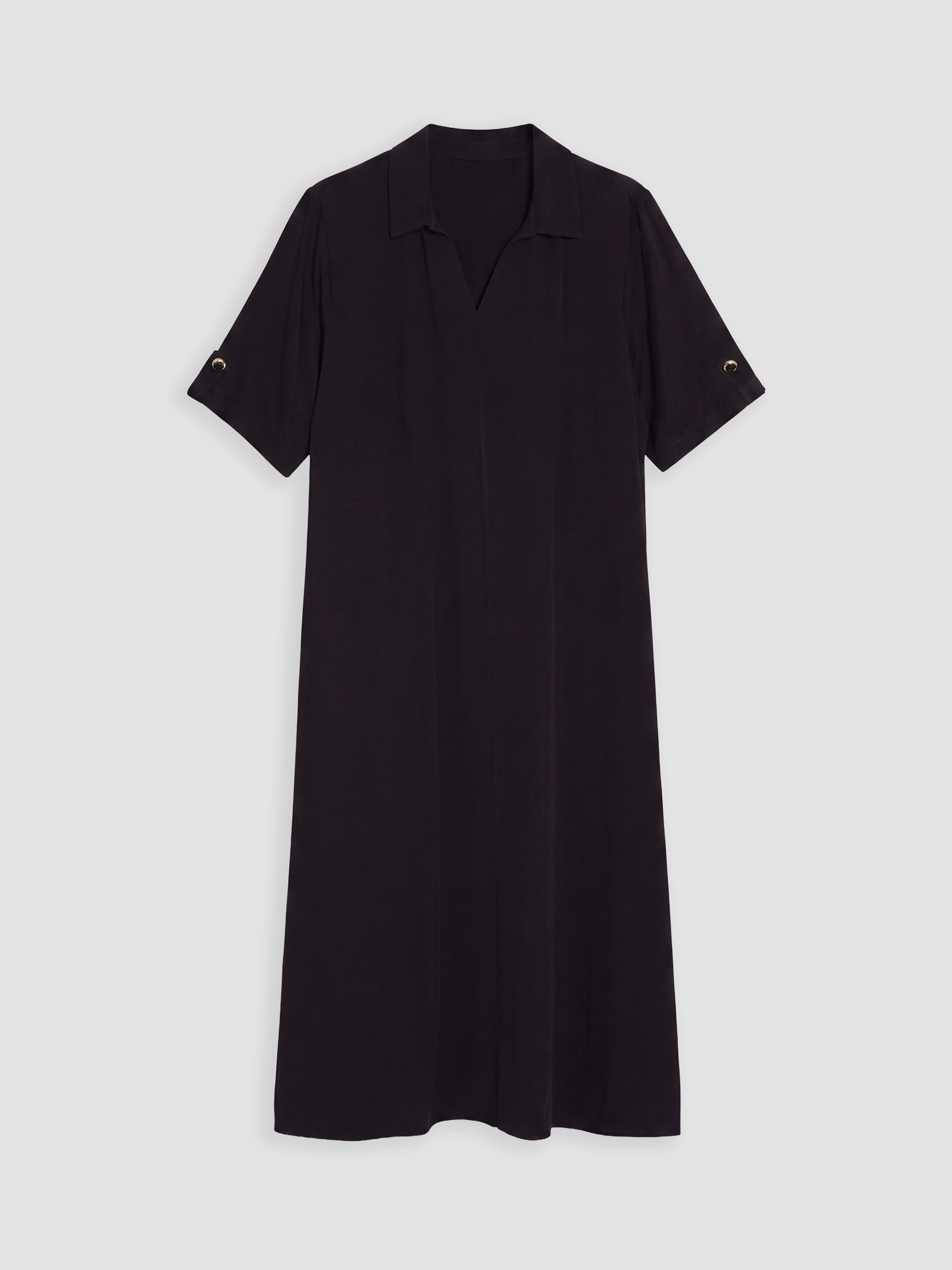 LCW Grace Polo Yaka Yırtmaçlı Elbise görsel 5