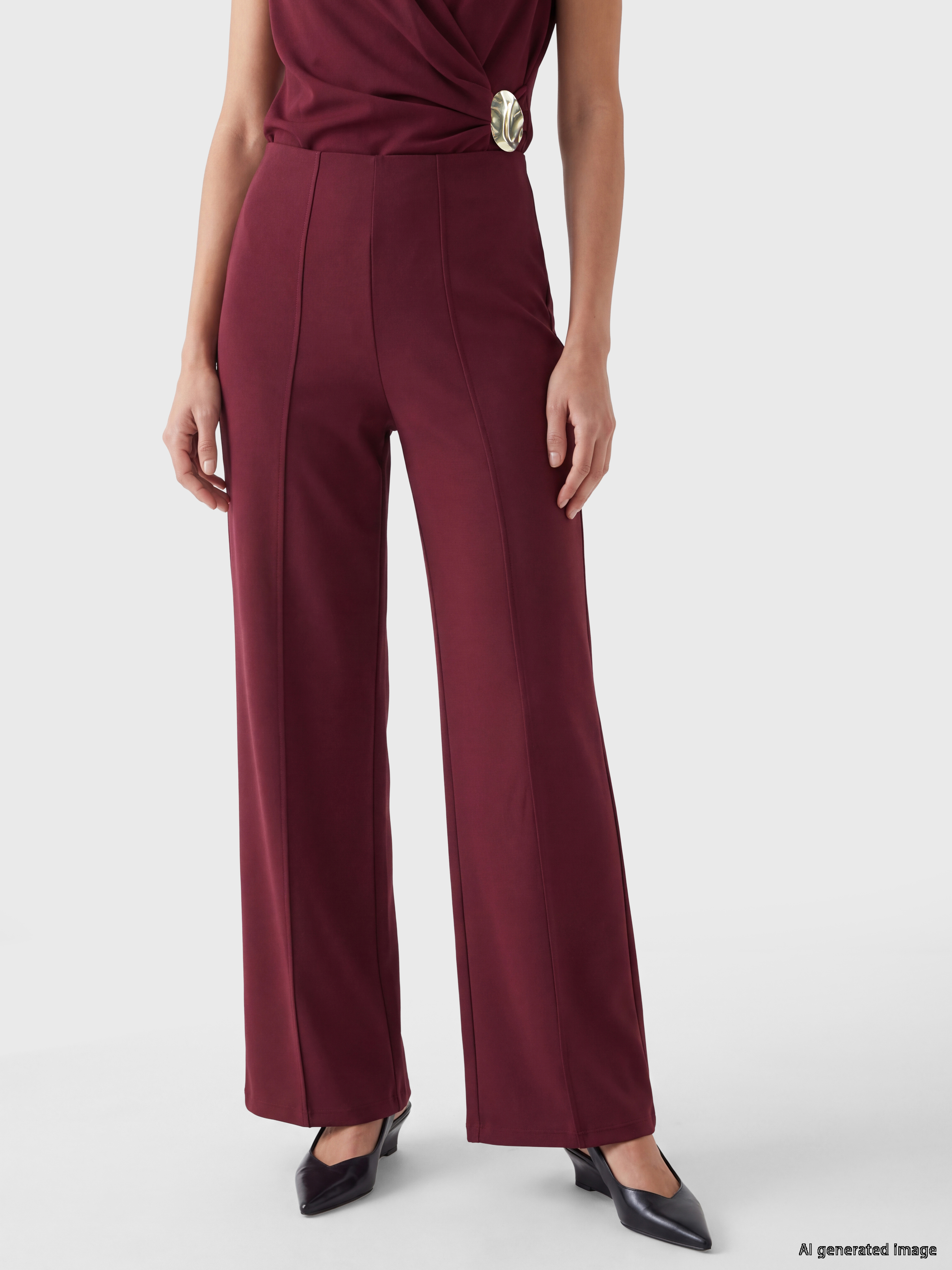 LCW EVERYDAY Regular Fit Geniş Paça Kadın Pantolon görsel 2
