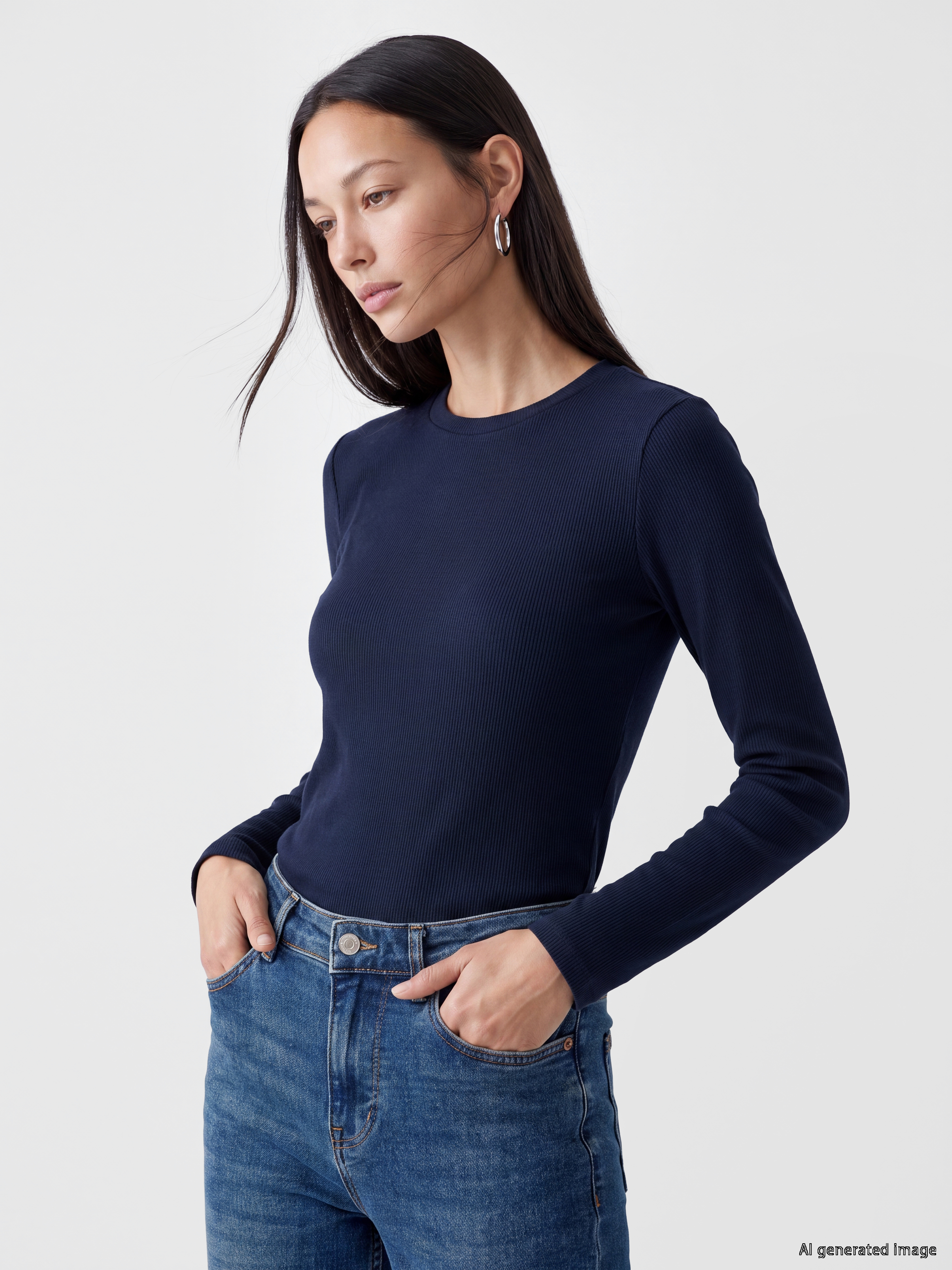 LCW EVERYDAY Bisiklet Yaka Kadın Fitilli Body