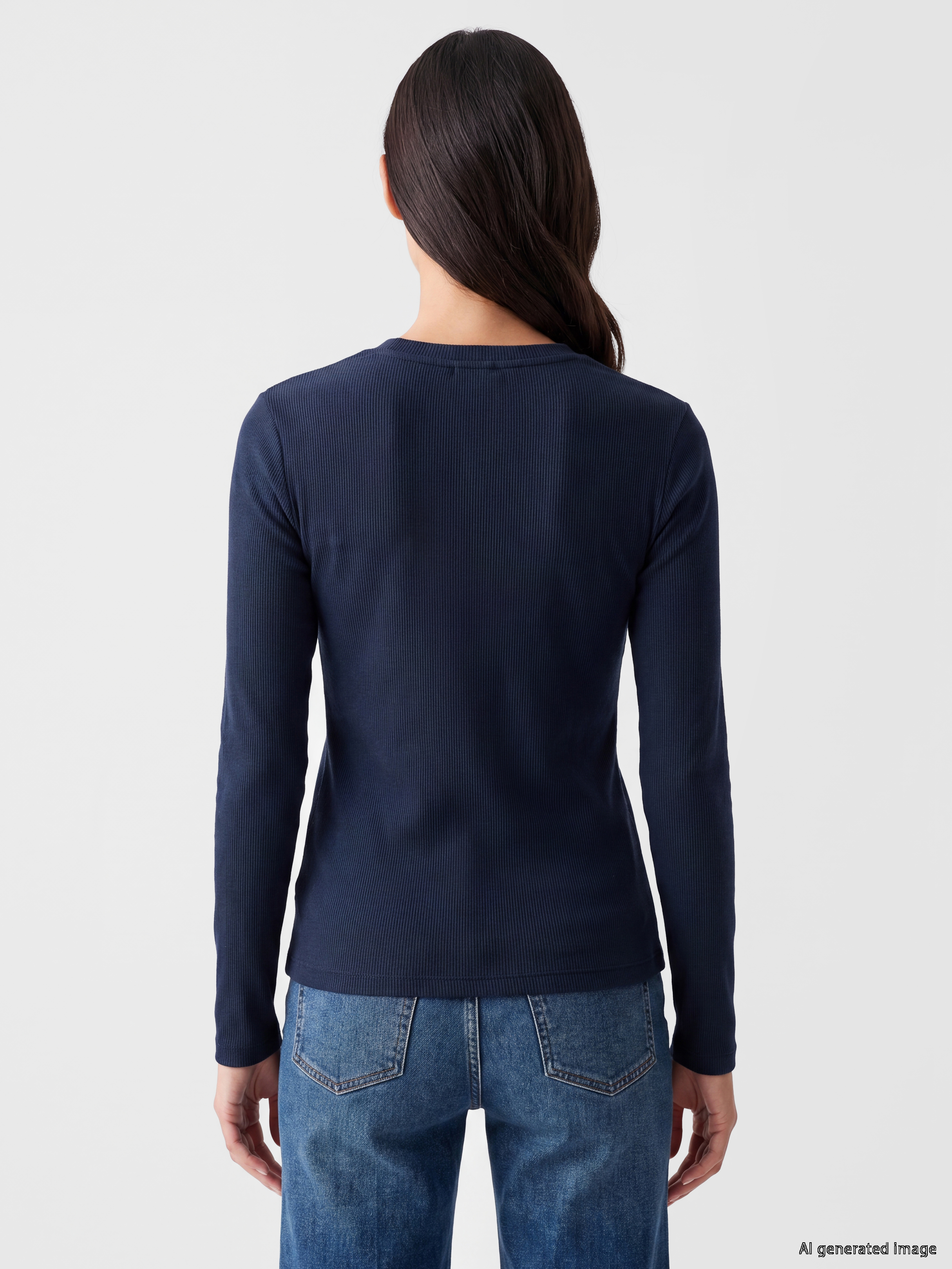 LCW EVERYDAY Bisiklet Yaka Kadın Fitilli Body görsel 4