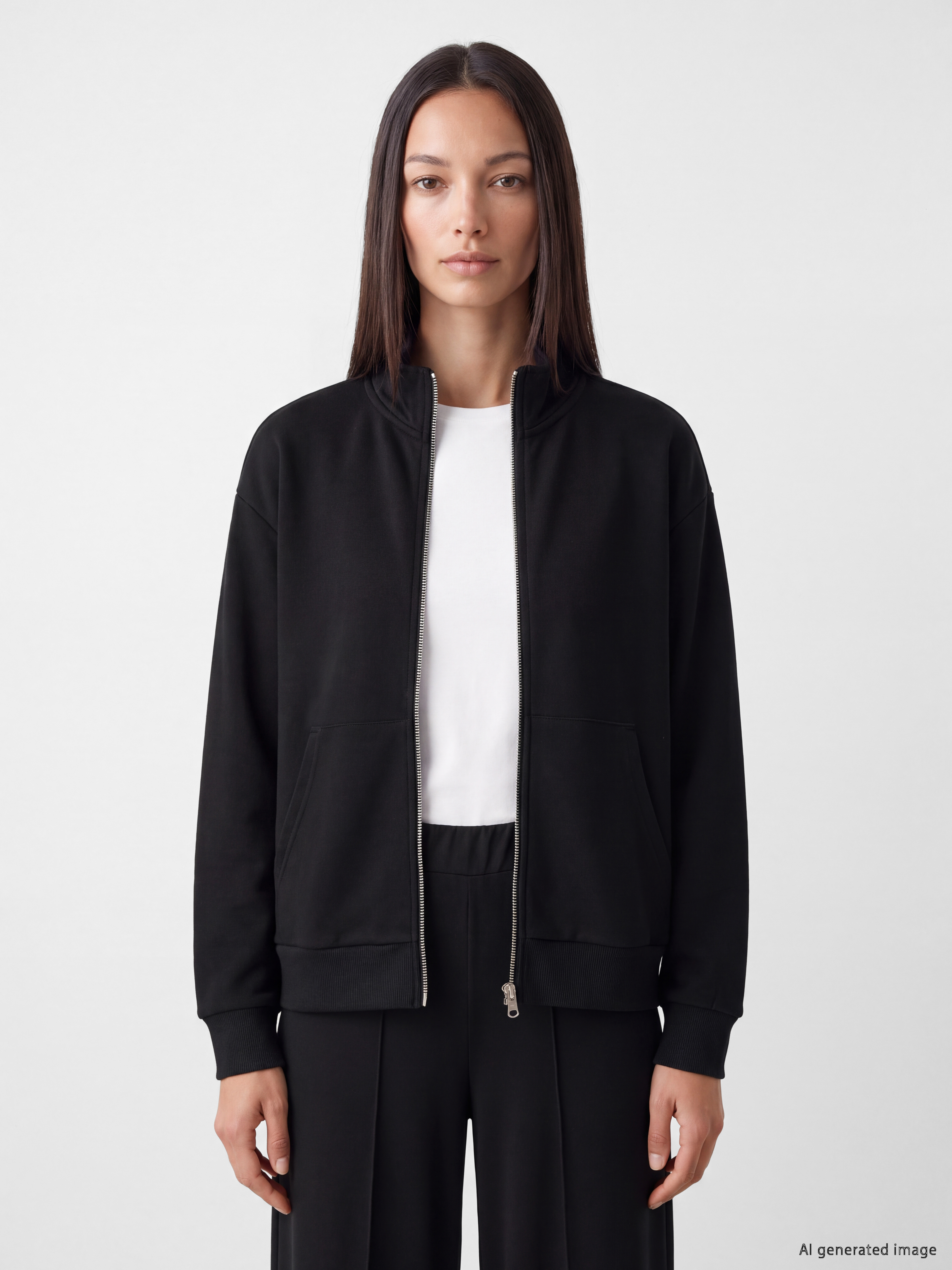 LCW EVERYDAY Oversize Kadın Kalın Fermuarlı Sweatshirt