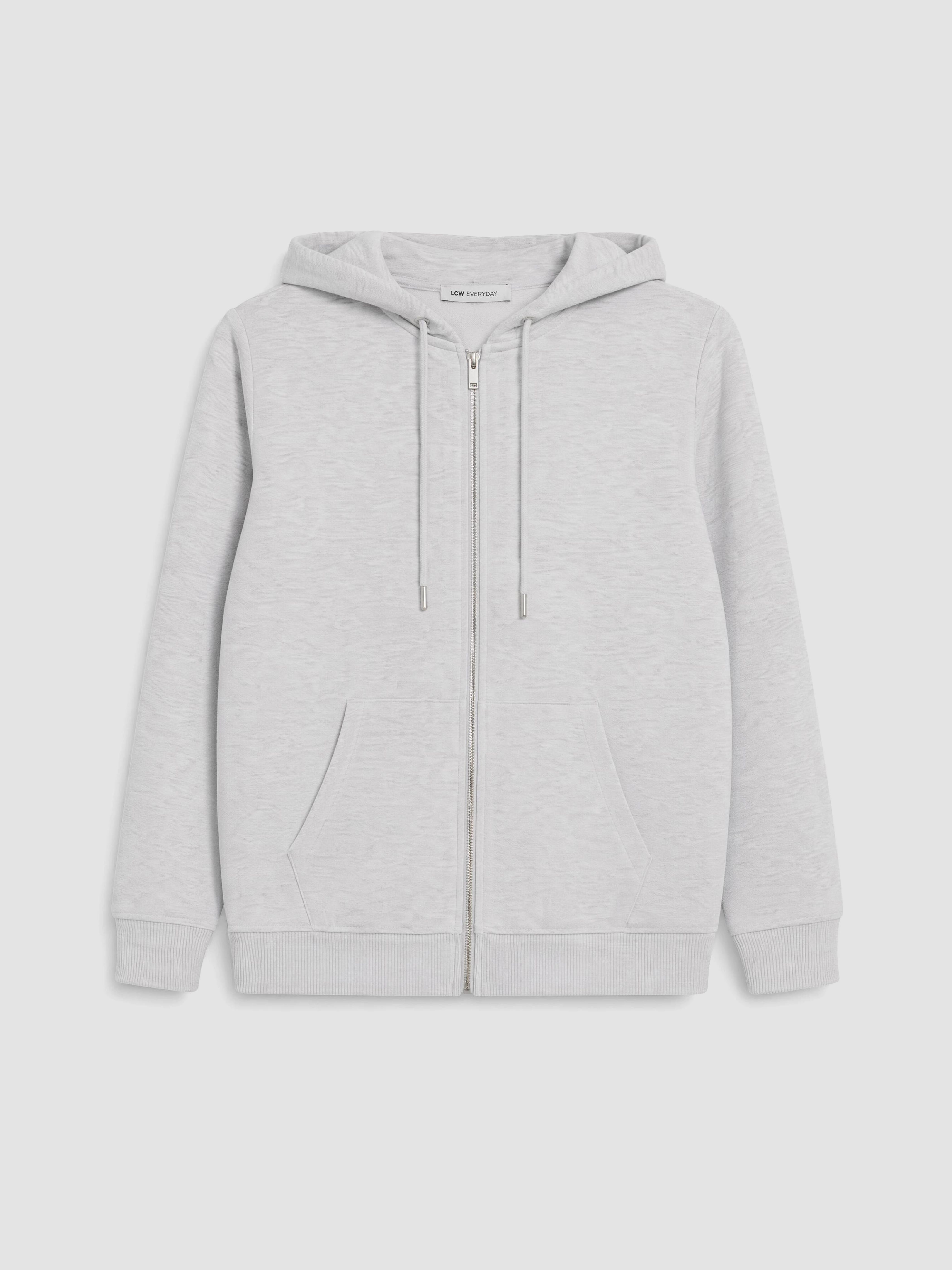 LCW EVERYDAY Kalın Oversize Kadın Fermuarlı Sweatshirt görsel 5