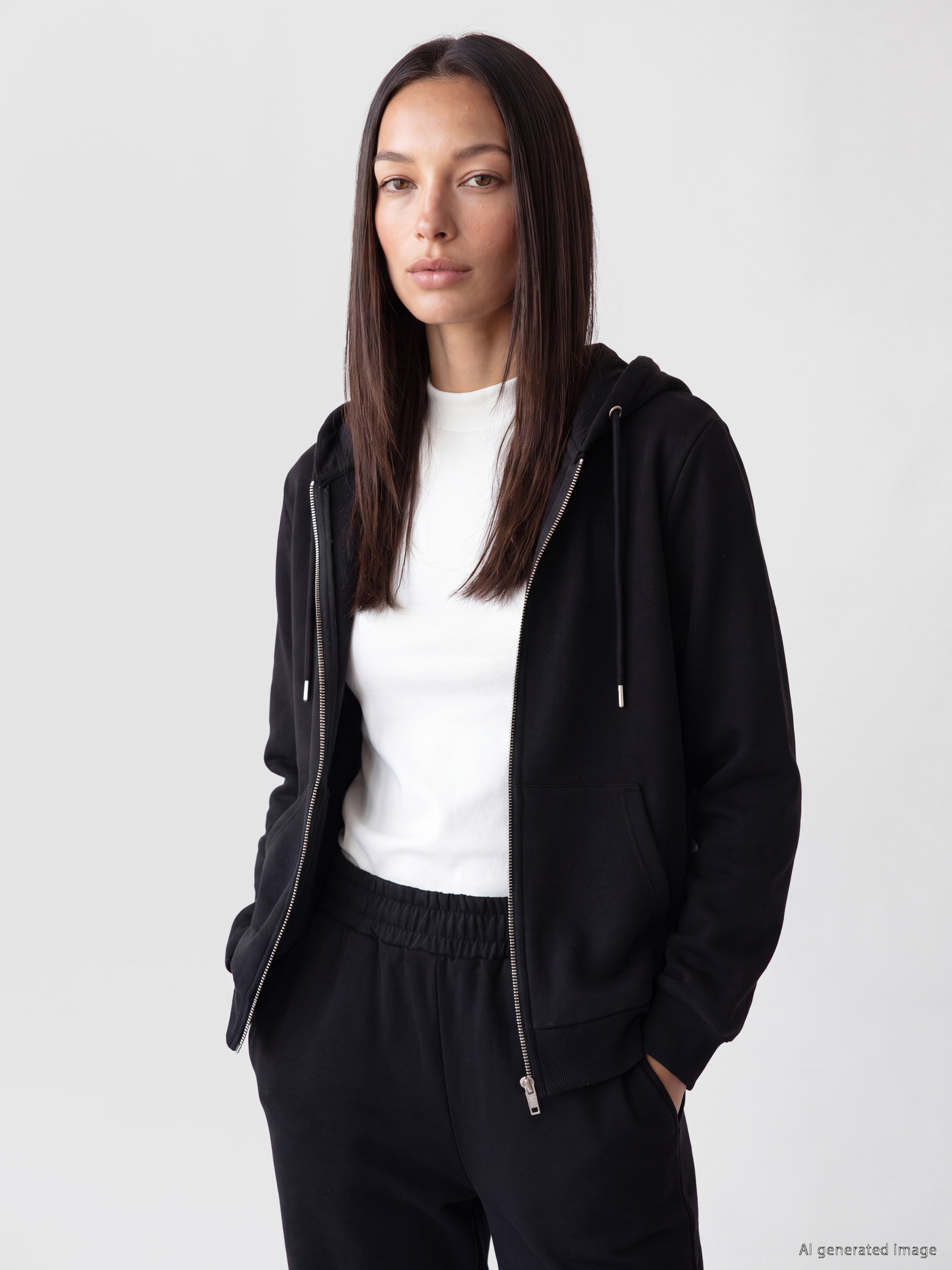 LCW EVERYDAY Kalın Oversize Kadın Fermuarlı Sweatshirt