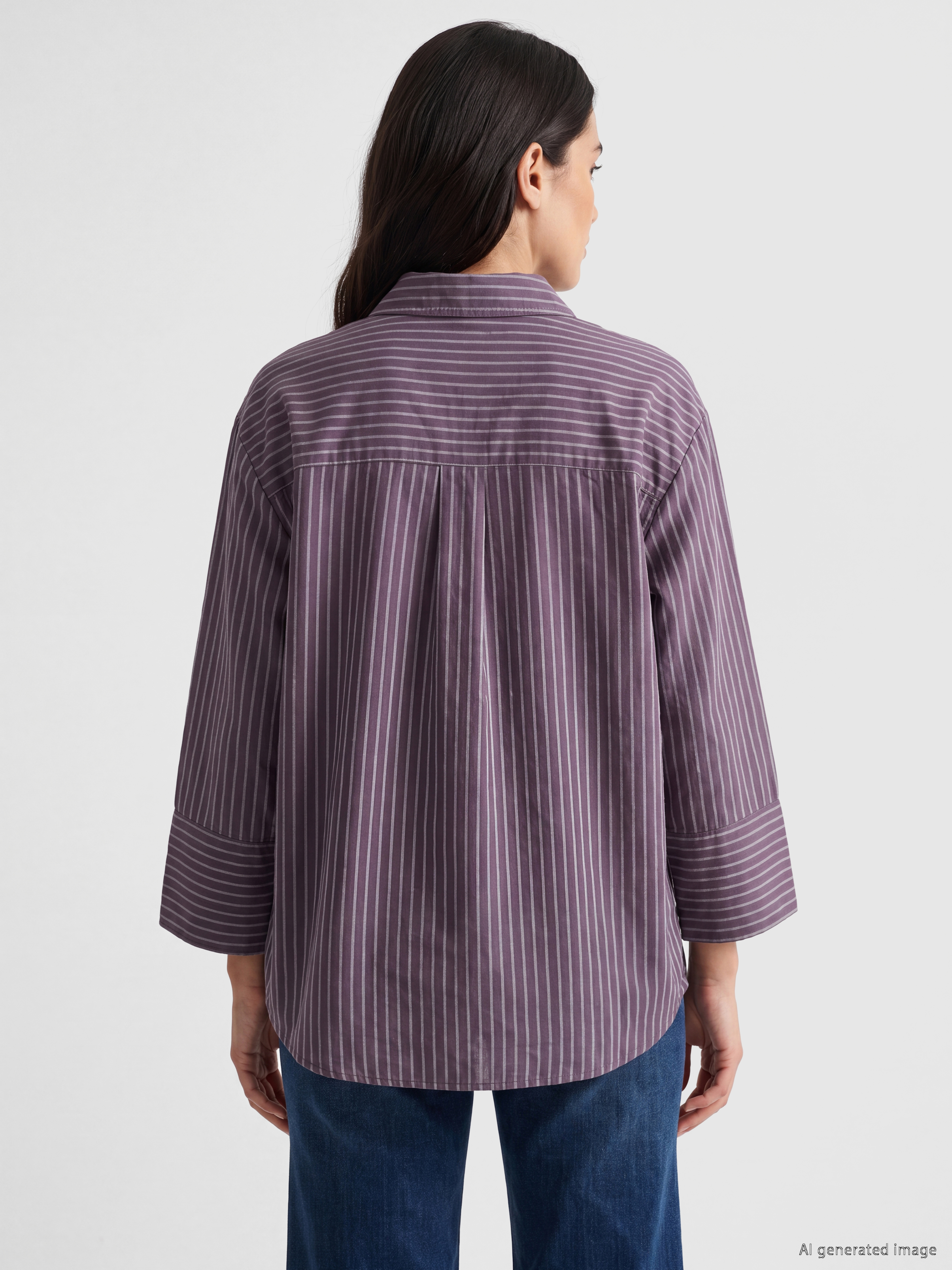 LCW EVERYDAY Bağcıklı Modal Karışımlı Oversize Kadın Gömlek görsel 4