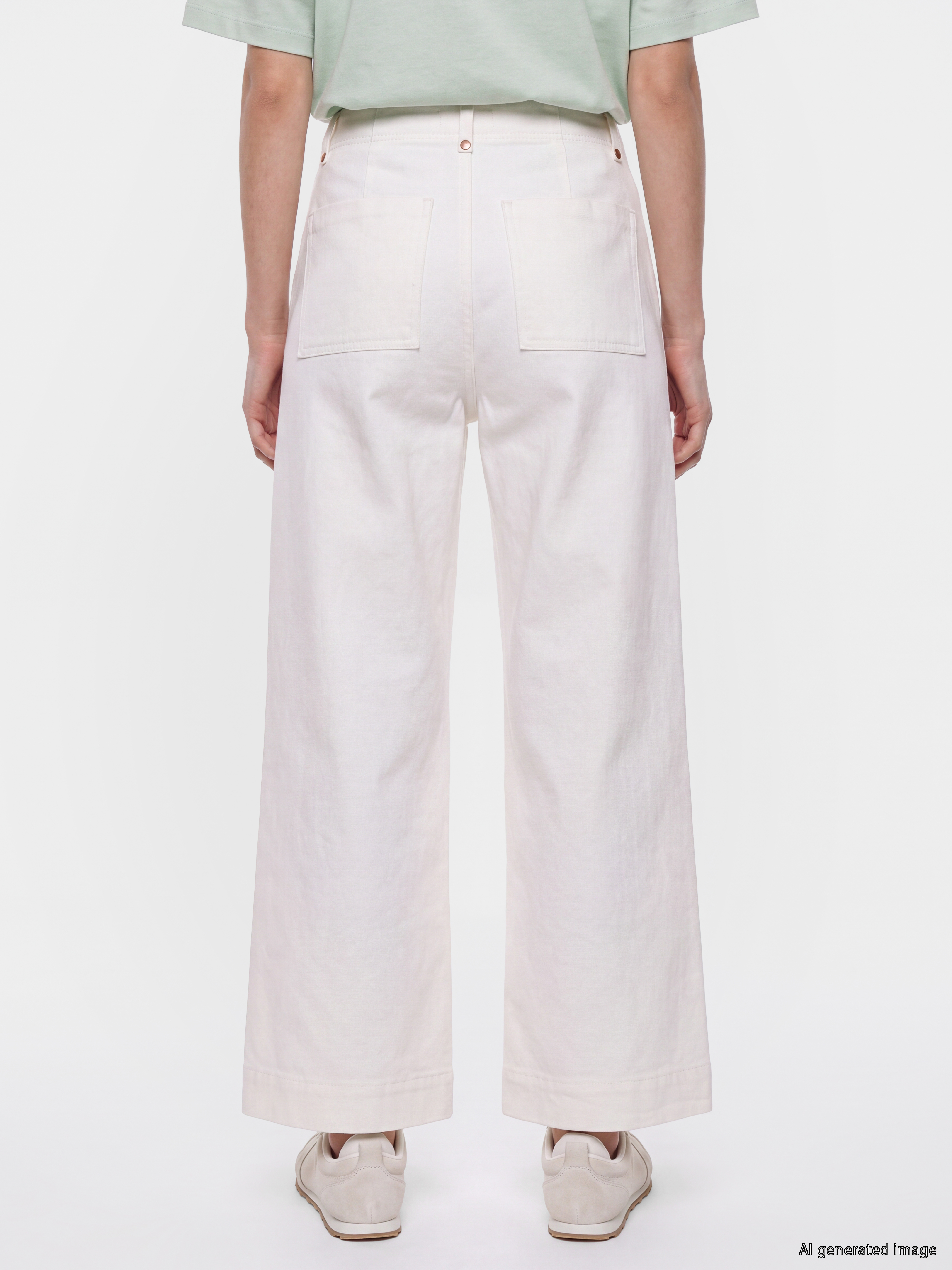 LCW Modest Wideleg Kadın Jean Pantolon görsel 4