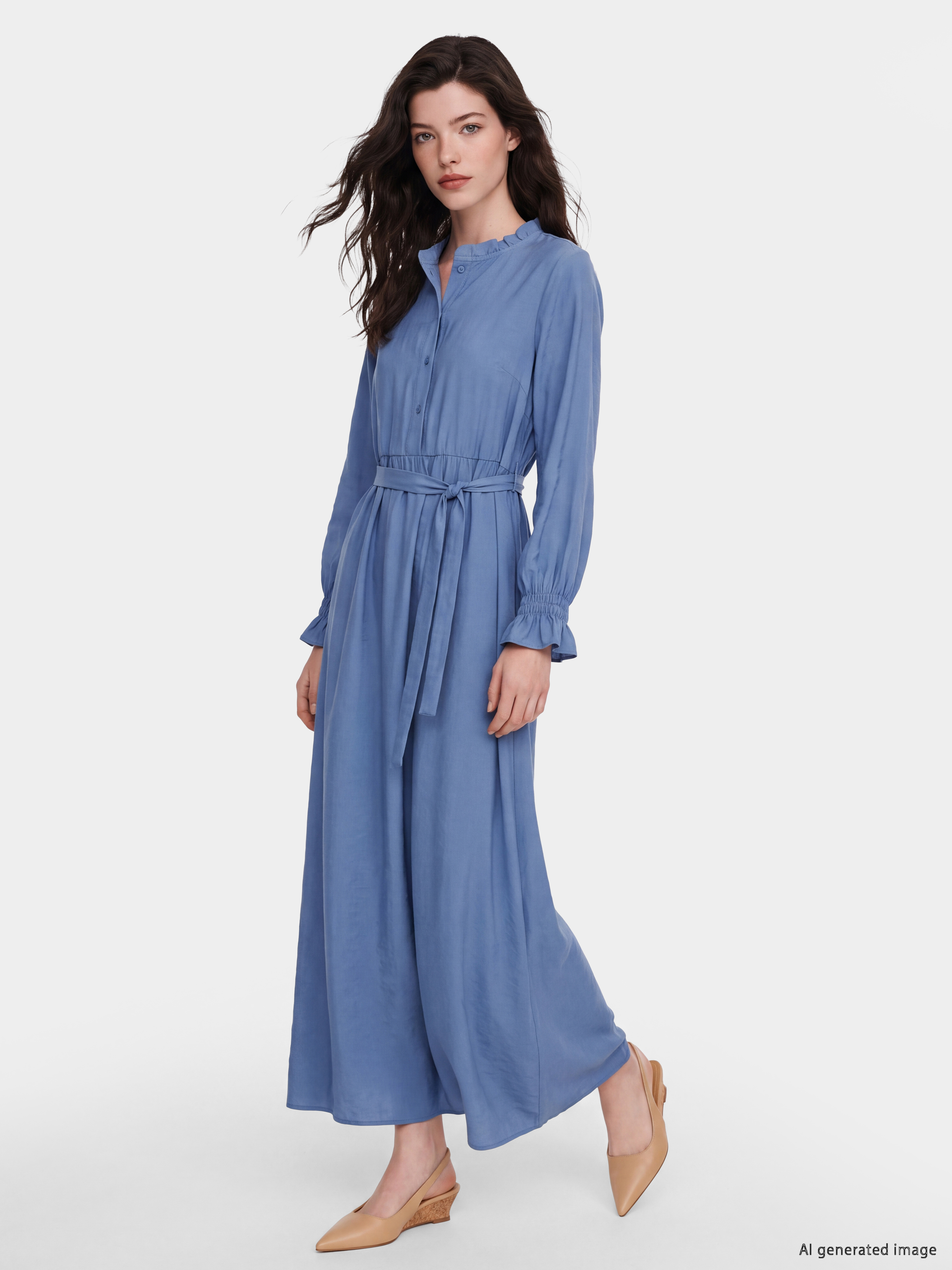 LCW Comfort Kuşaklı Belden Oturtmalı Elbise