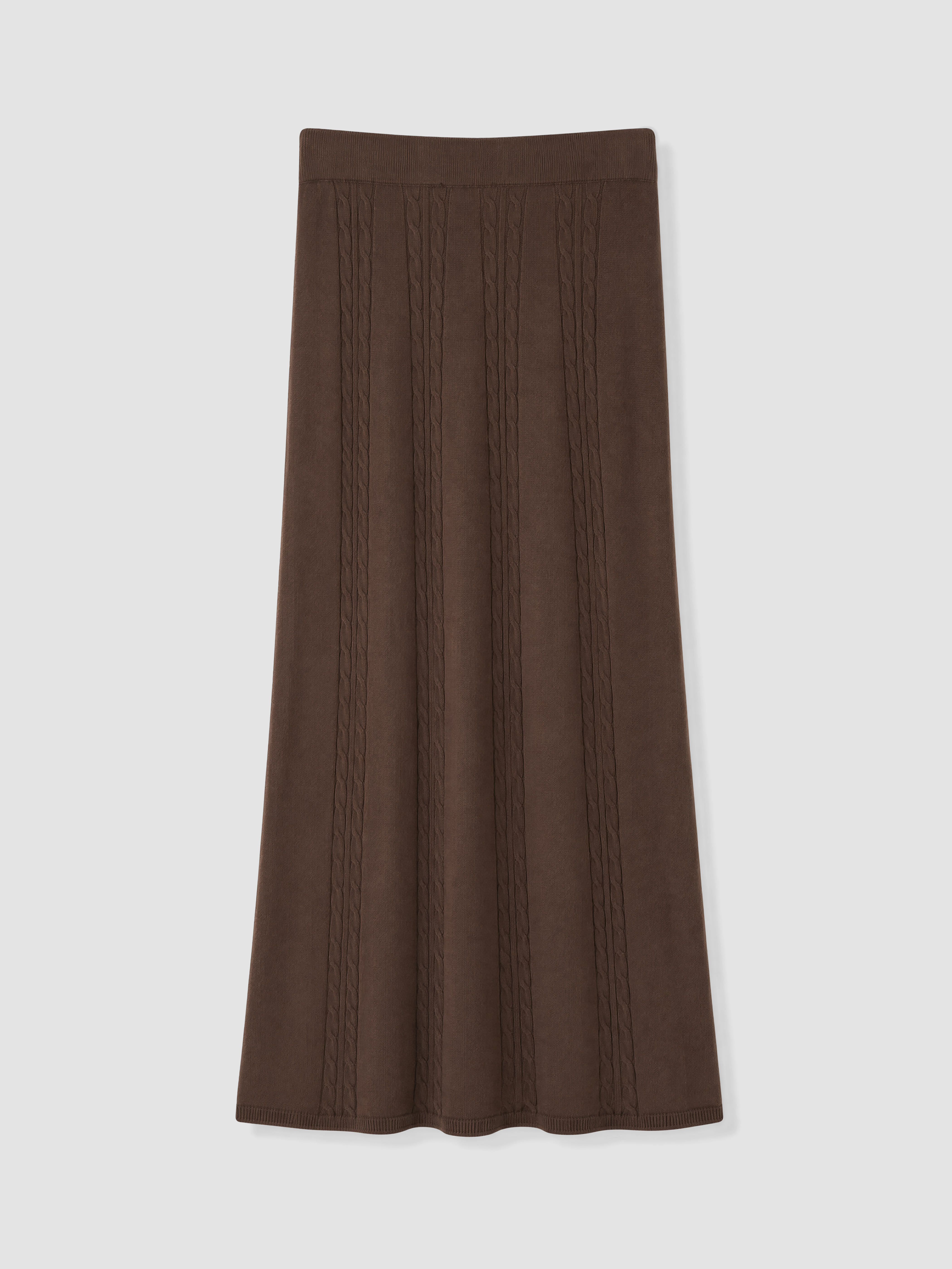 LCW Modest Beli Lastikli Saç Örgüsü Desenli Triko Etek görsel 5