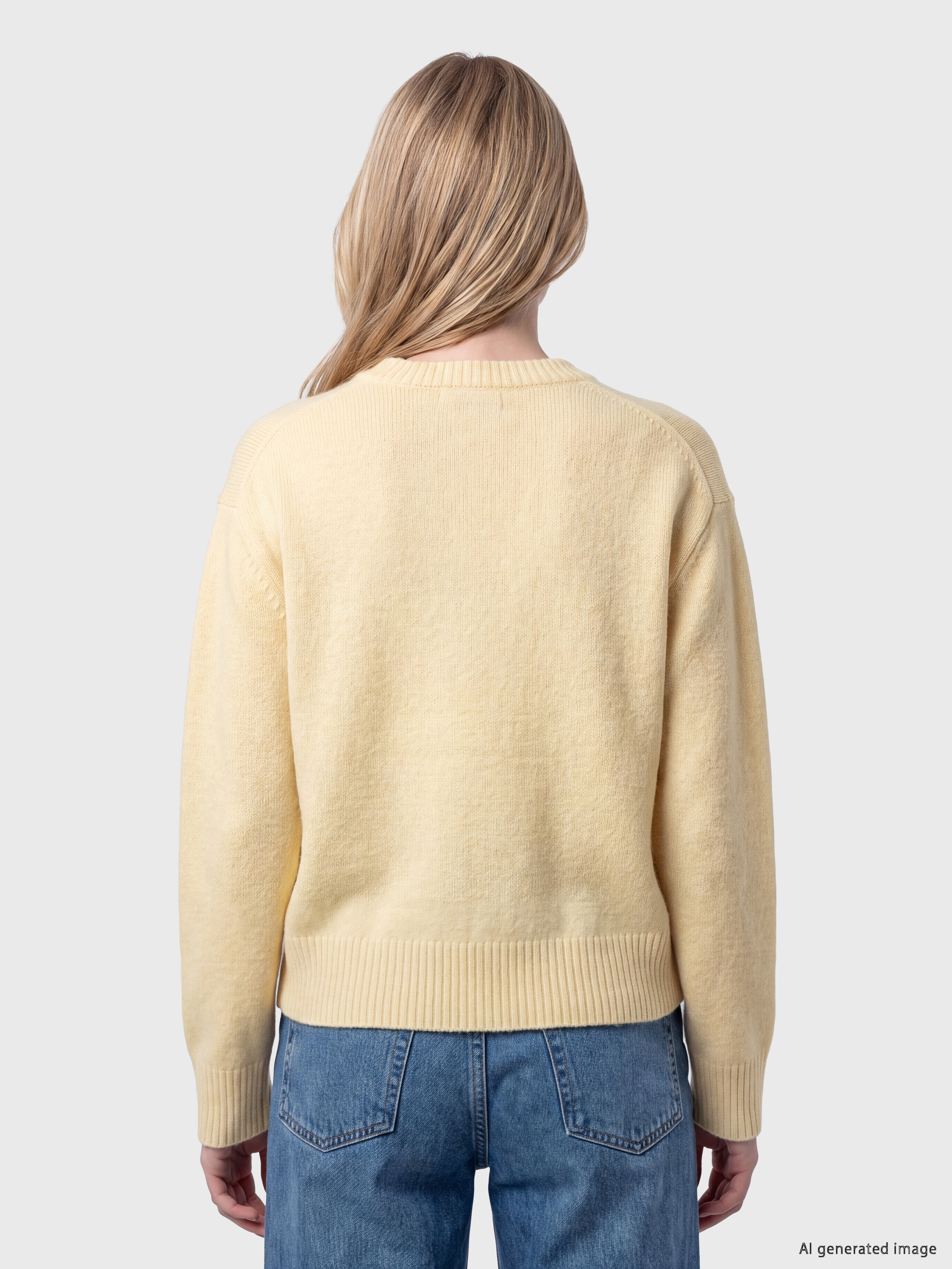 XSIDE Bisiklet Yaka Oversize Kadın Triko Kazak görsel 4