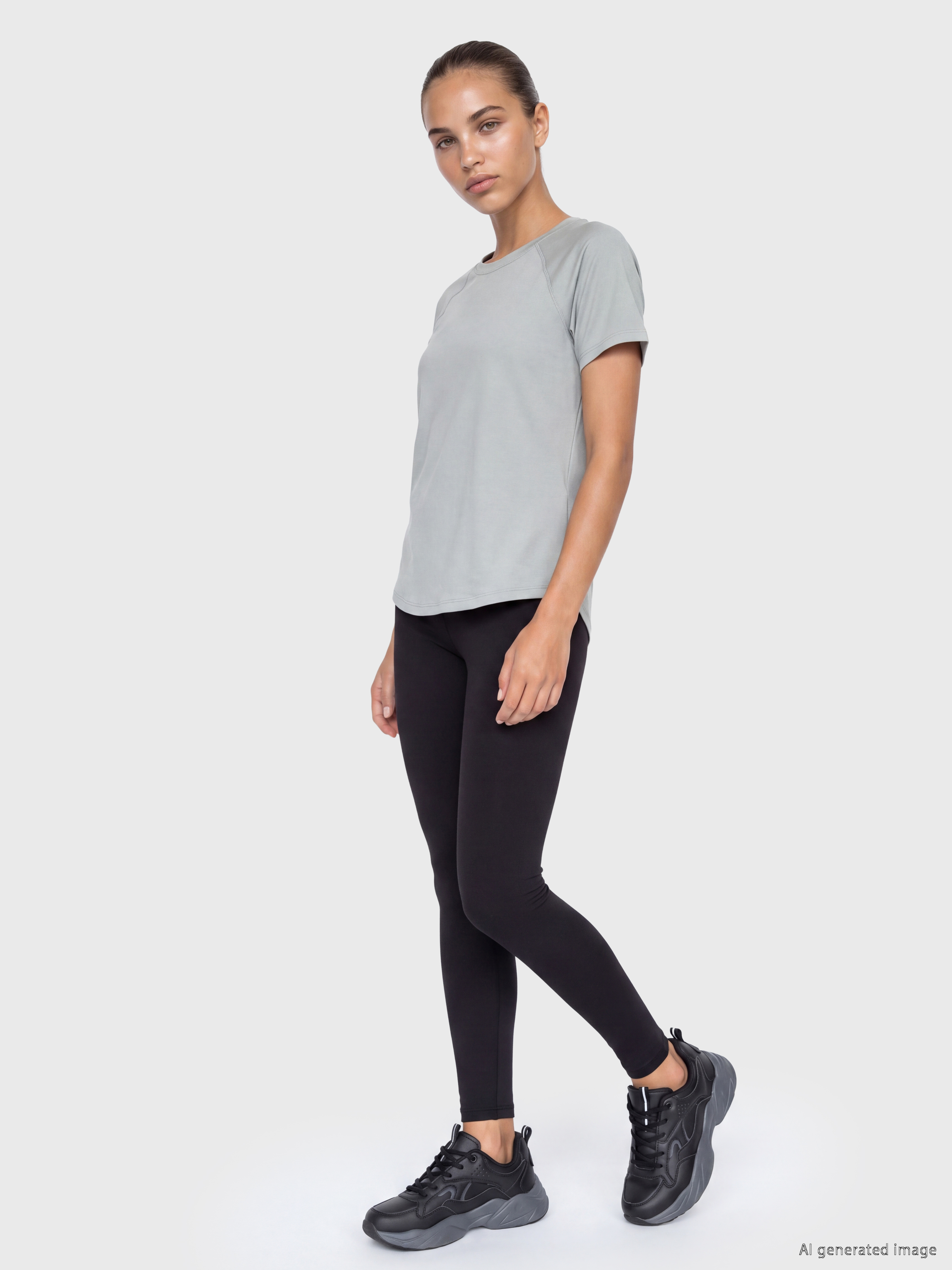 KOOR SPORT Beli Lastikli Kadın Spor Tayt
