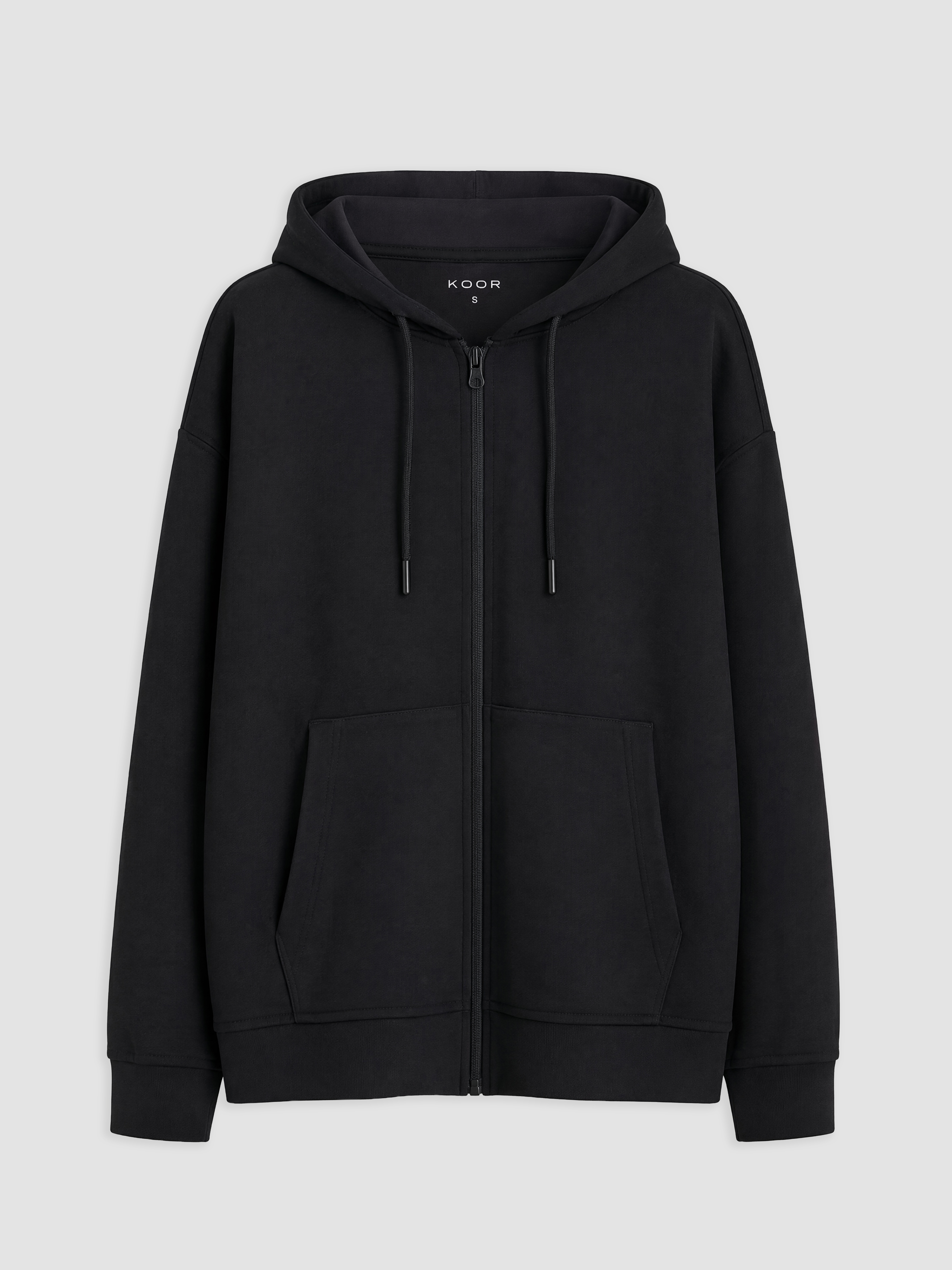 KOOR SPORT Kapüşonlu Soft Touch Oversize Kadın Fermuarlı Sweatshirt görsel 5