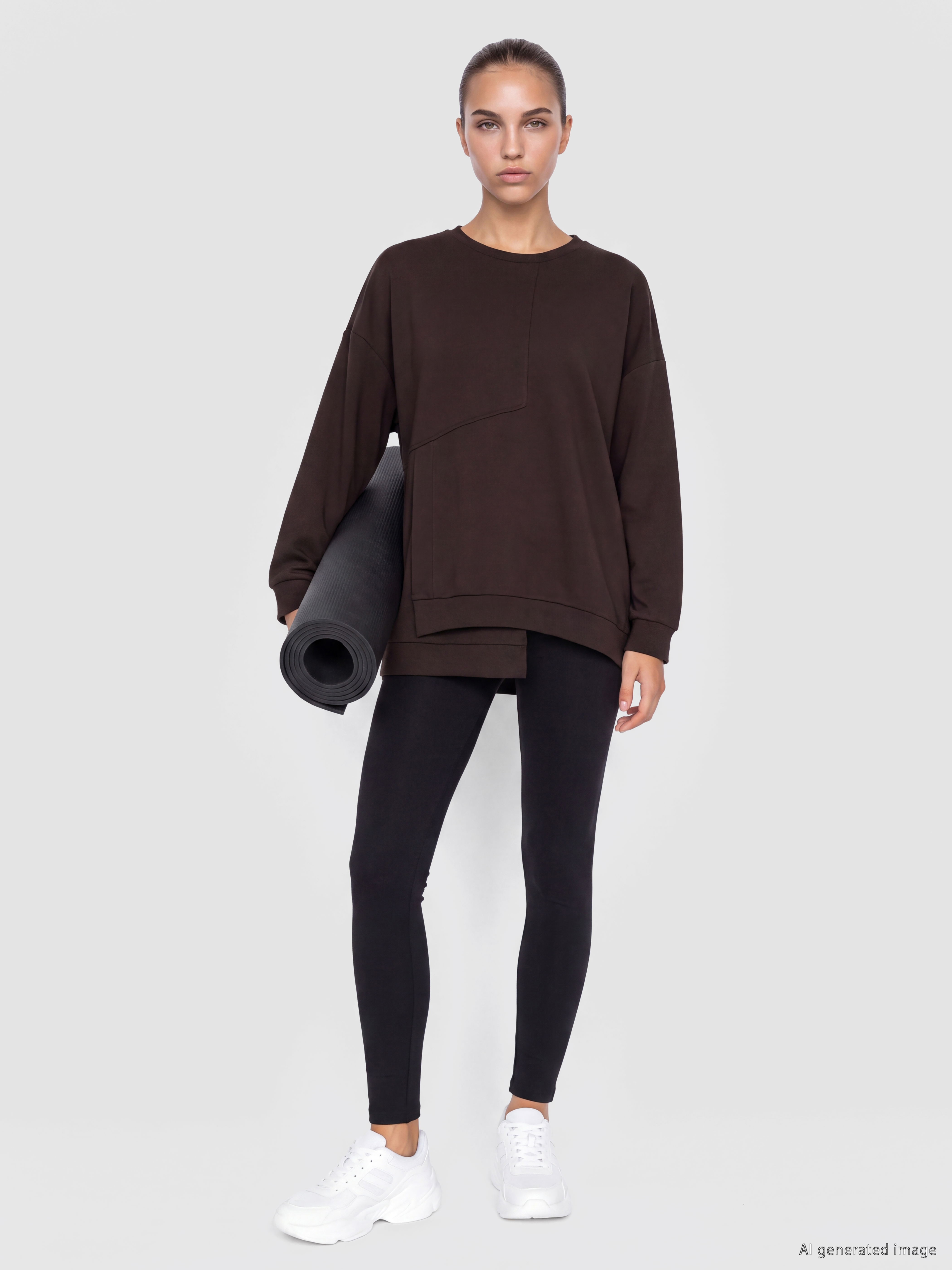 KOOR SPORT Soft Touch Oversize Kadın Sweatshirt görsel 2