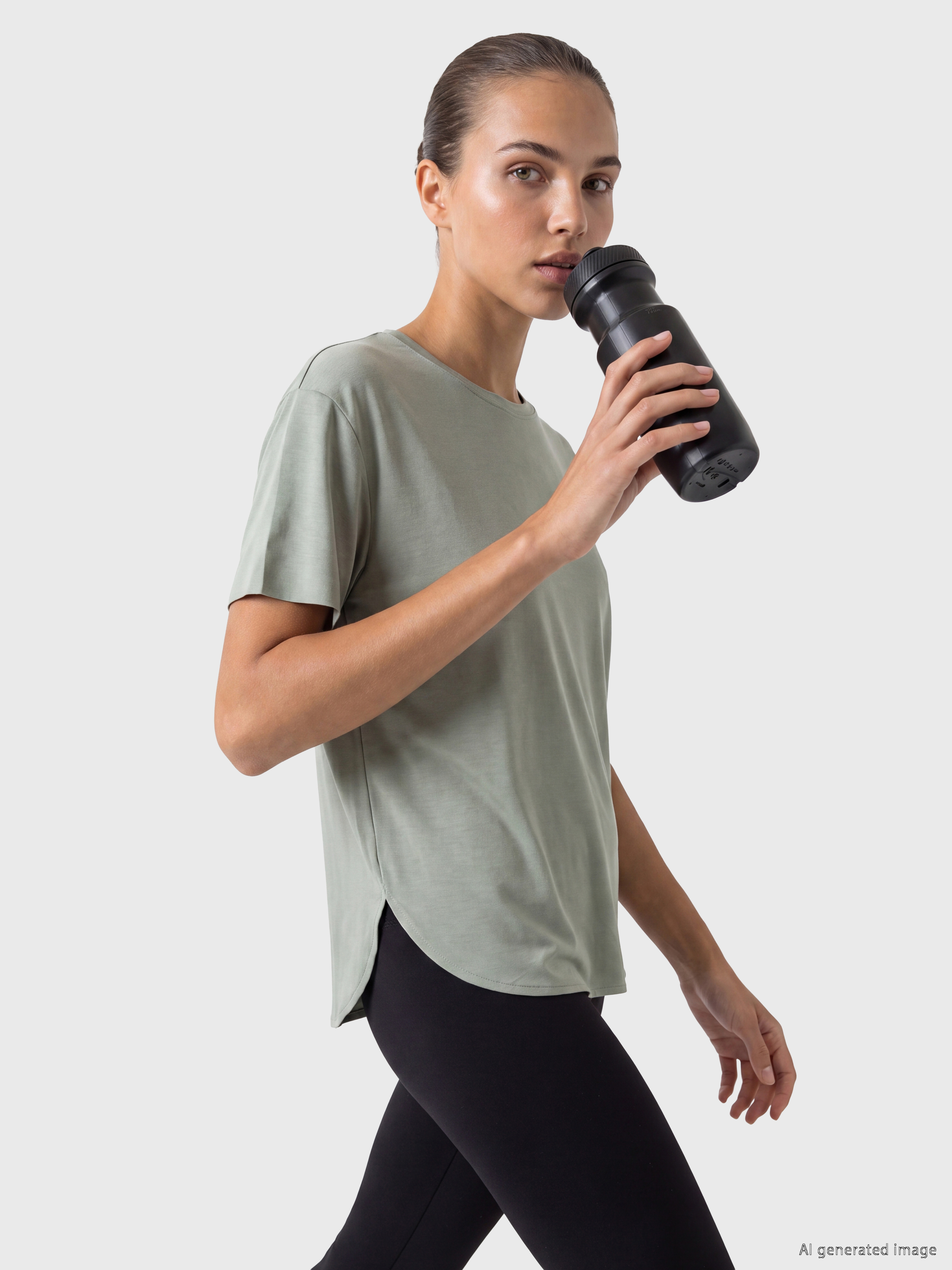 KOOR SPORT Modal Karışımlı Oversize Kadın Spor Tişört