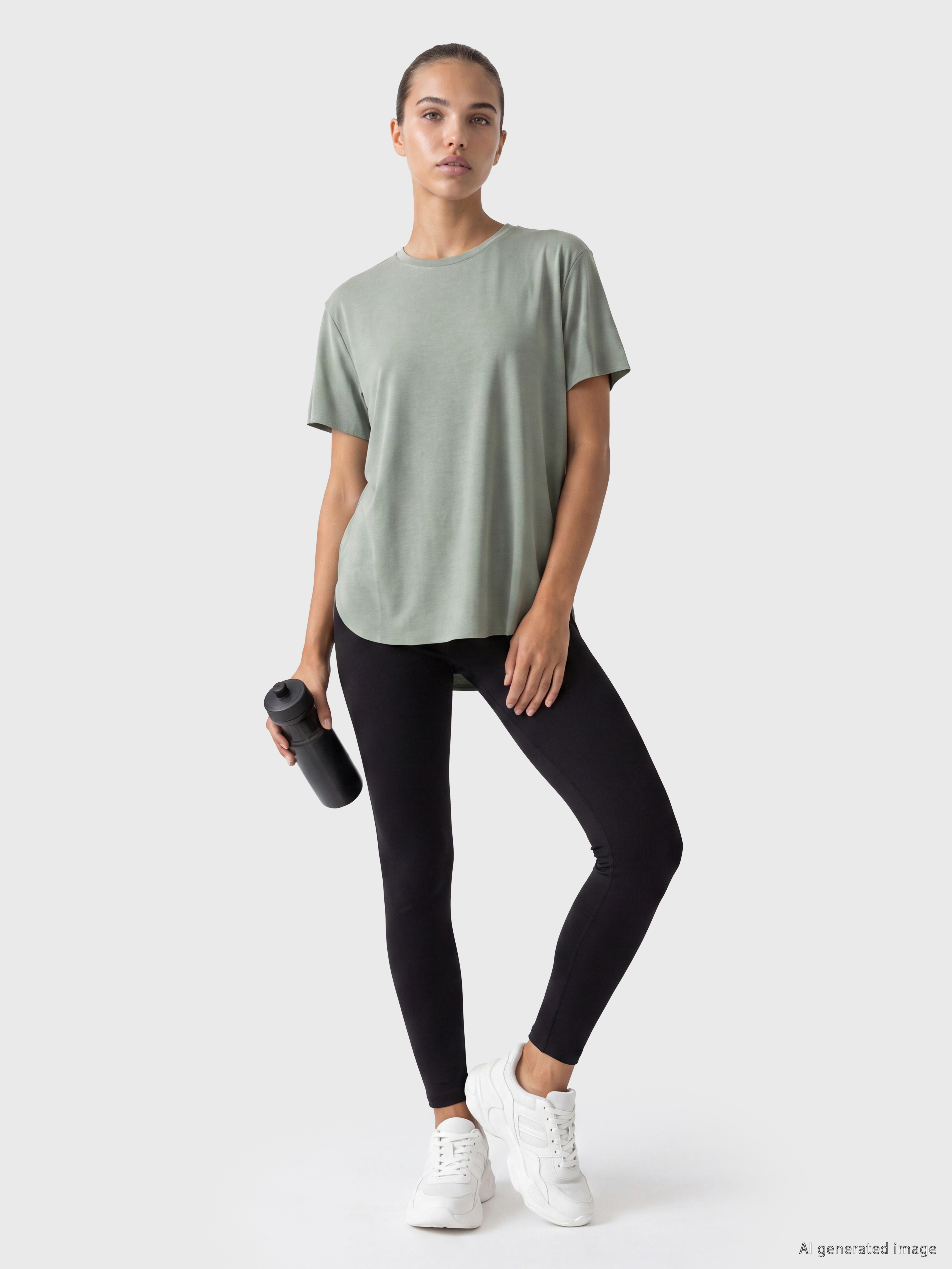 KOOR SPORT Modal Karışımlı Oversize Kadın Spor Tişört görsel 2