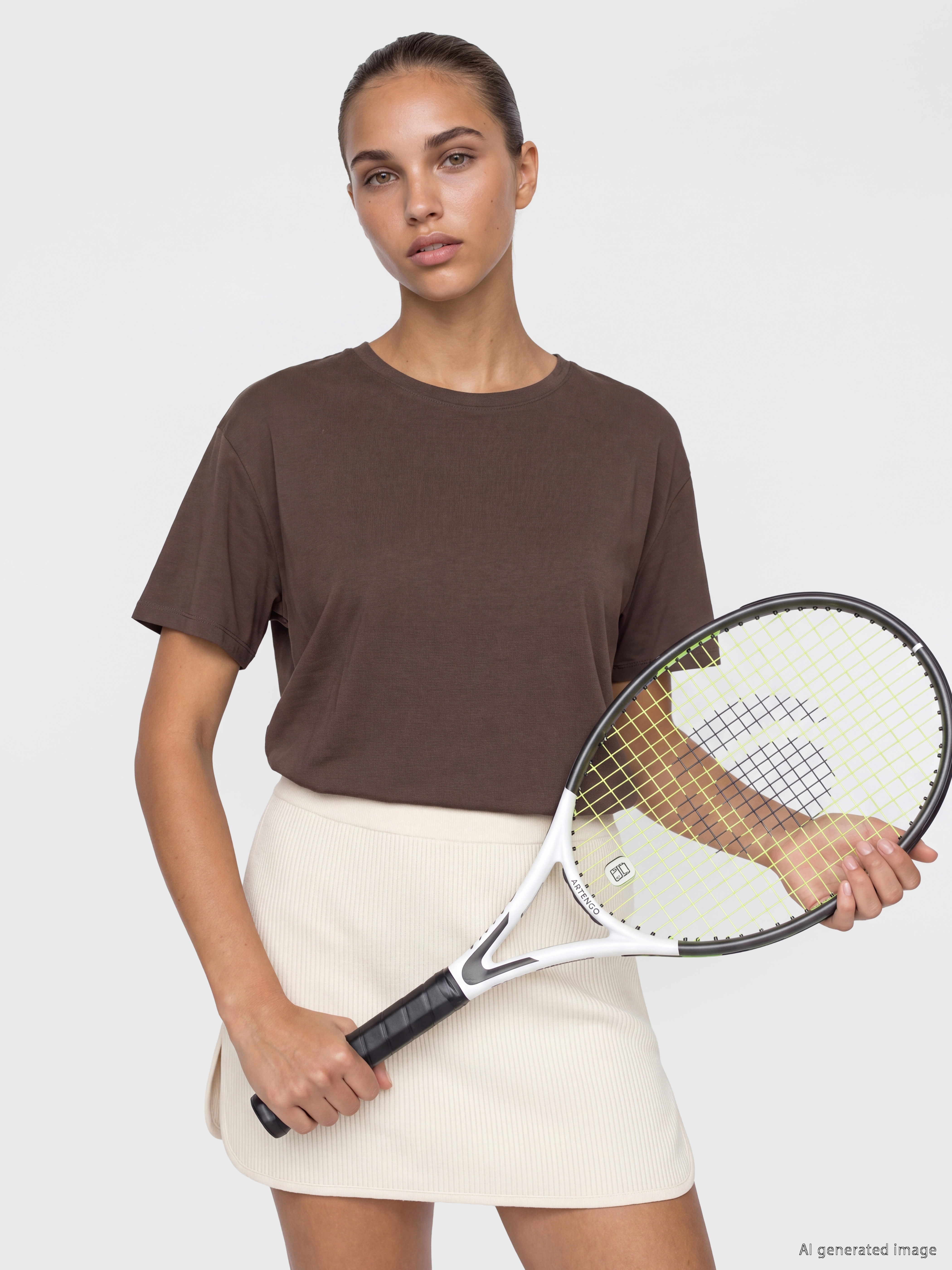 KOOR SPORT Modal Karışımlı Oversize Kadın Spor Tişört