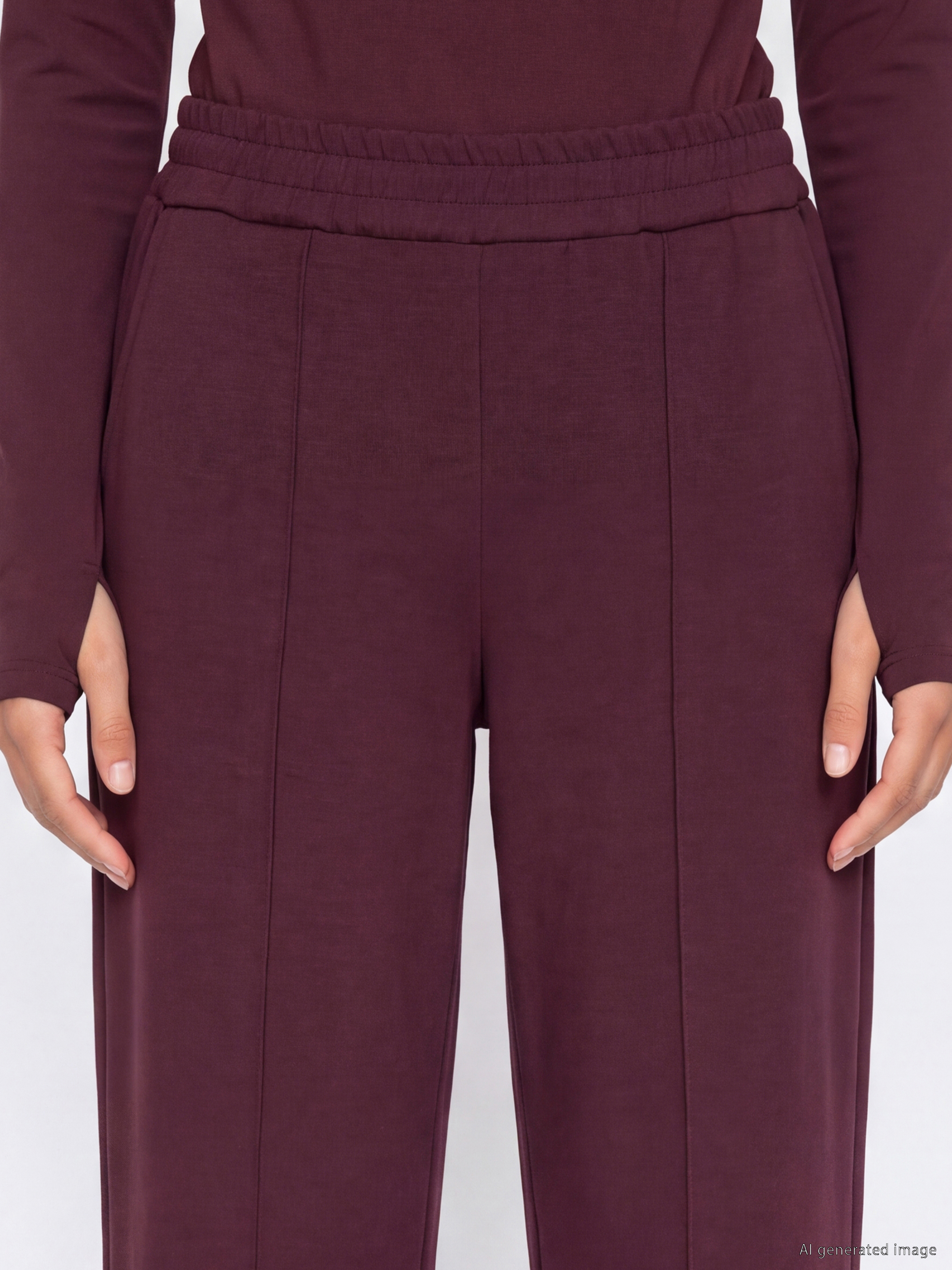 KOOR SPORT Beli Lastikli Soft Touch Kadın Spor Eşofman Altı görsel 3
