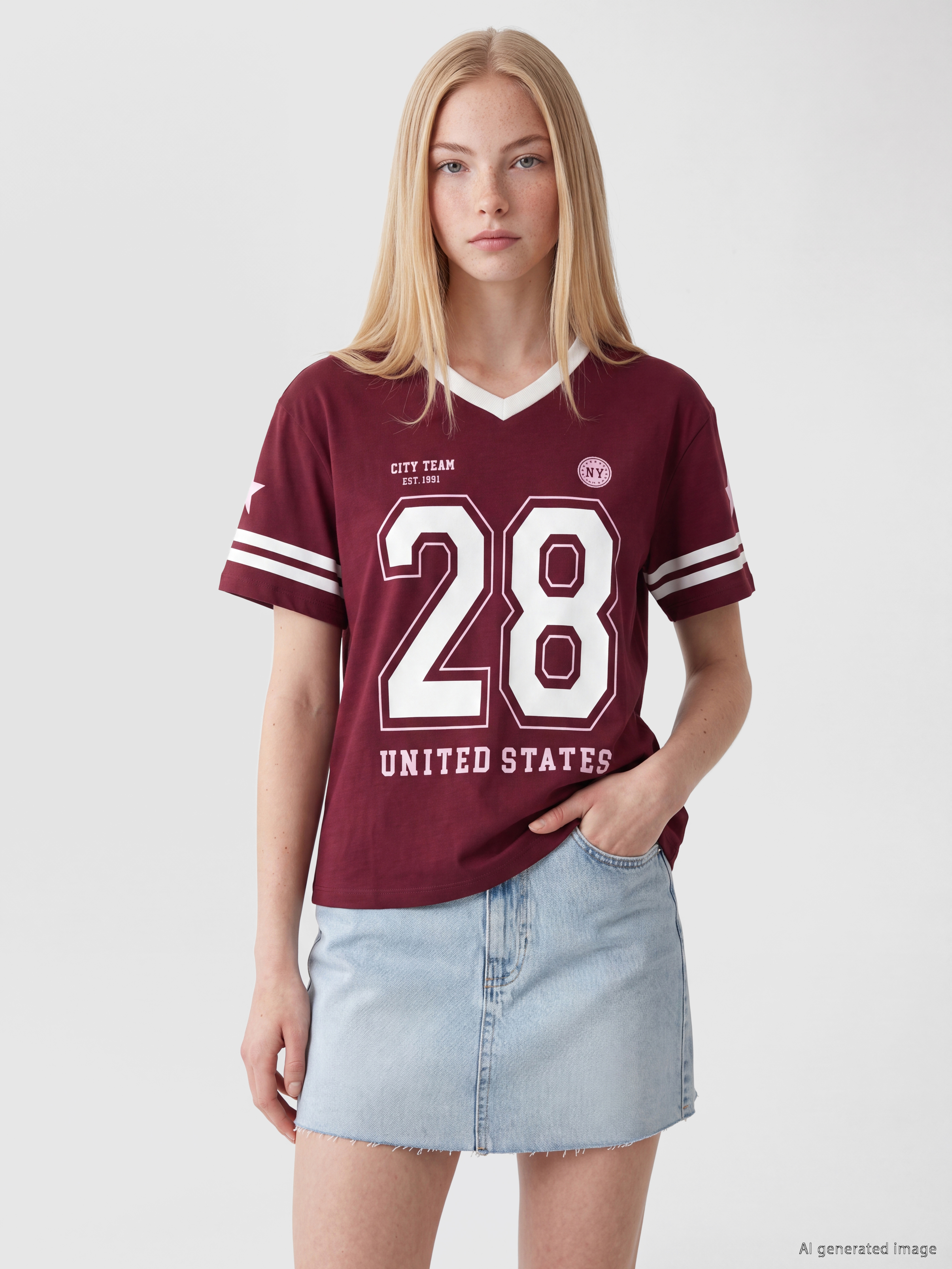 XSIDE Oversize %100 Pamuklu Kadın Tişört