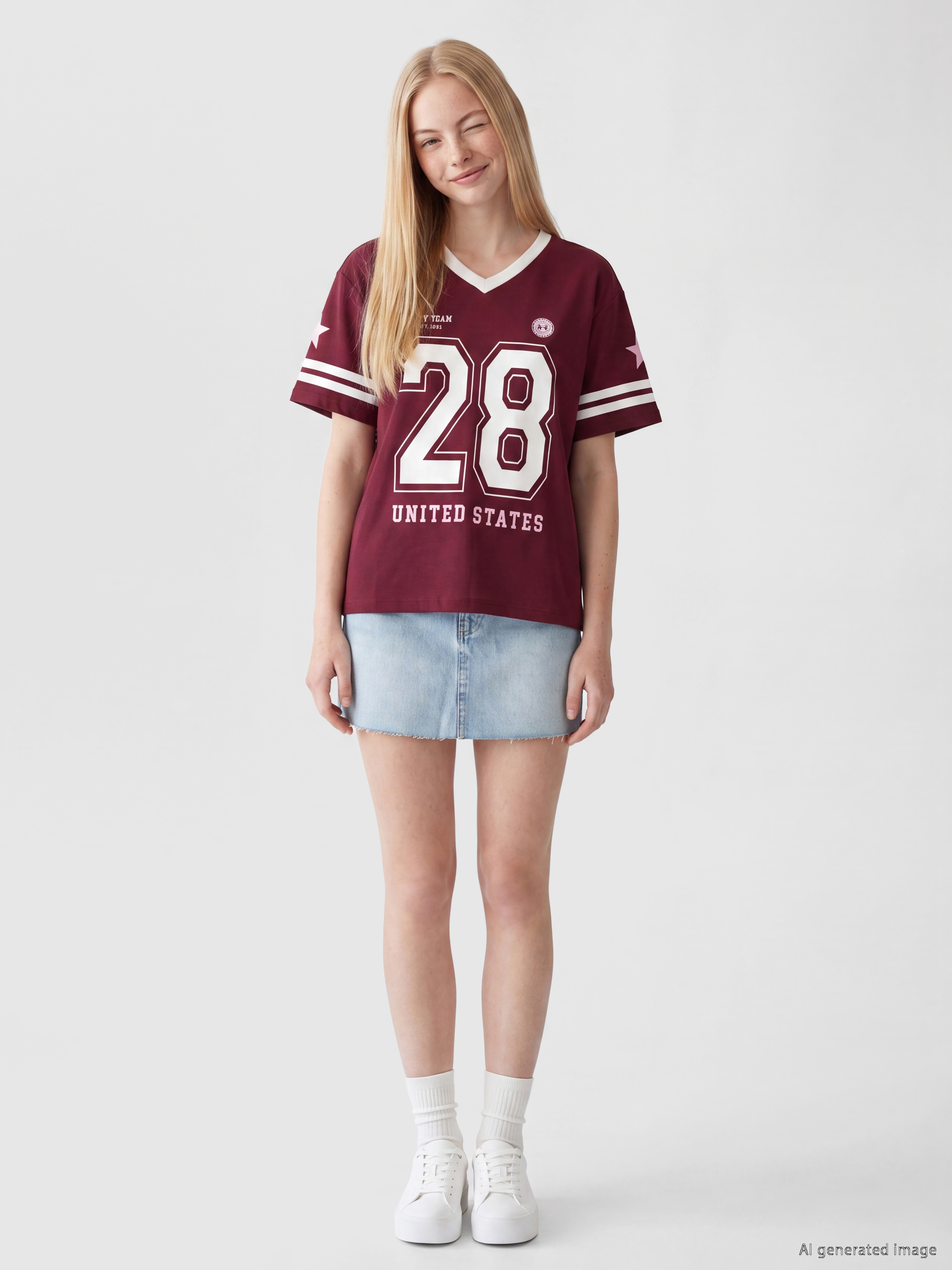 XSIDE Oversize %100 Pamuklu Kadın Tişört görsel 2
