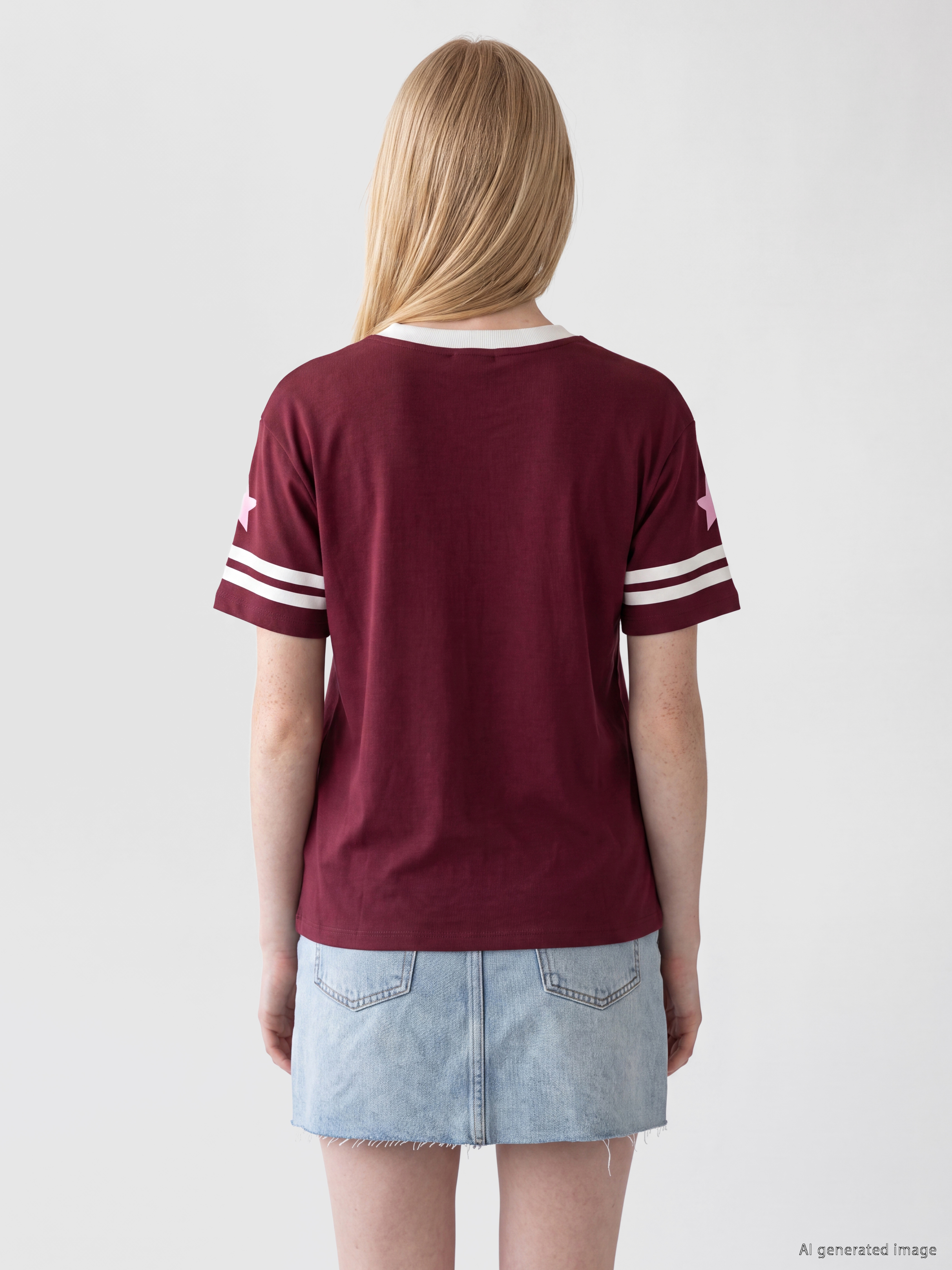 XSIDE Oversize %100 Pamuklu Kadın Tişört görsel 4