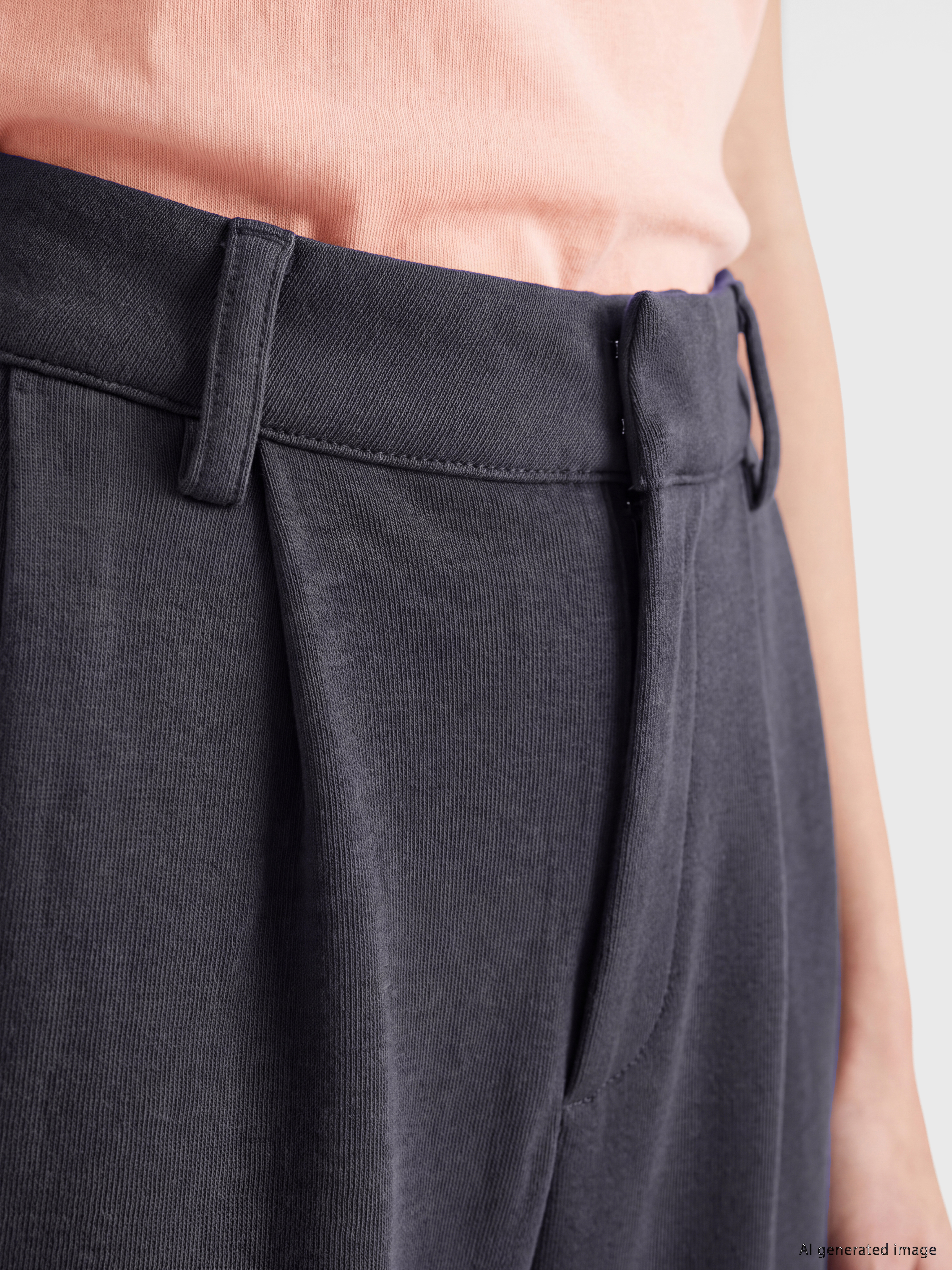 XSIDE Loose Fit Soft Touch Kadın Pileli Pantolon görsel 3