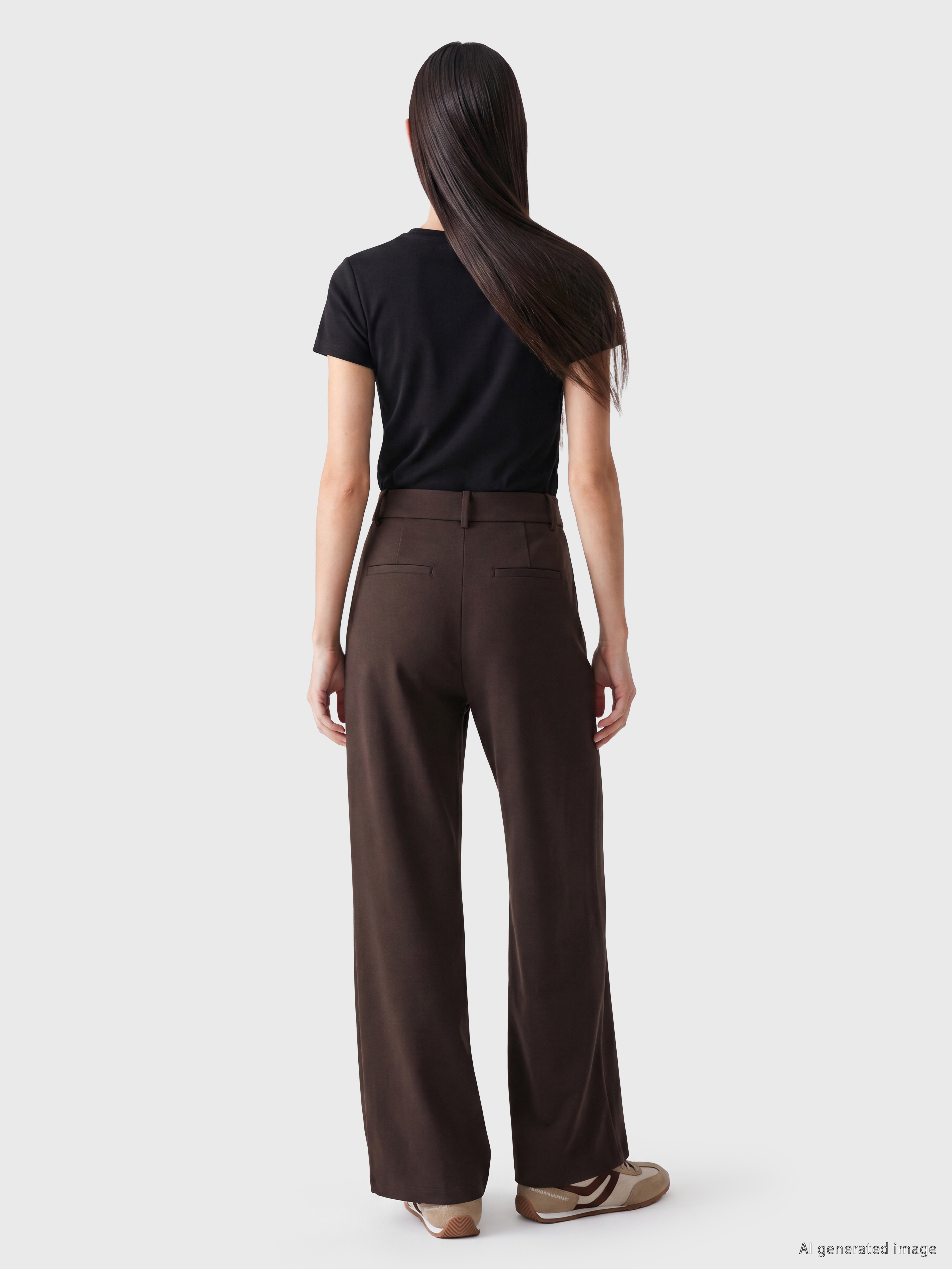 XSIDE Loose Fit Soft Touch Kadın Pileli Pantolon görsel 5