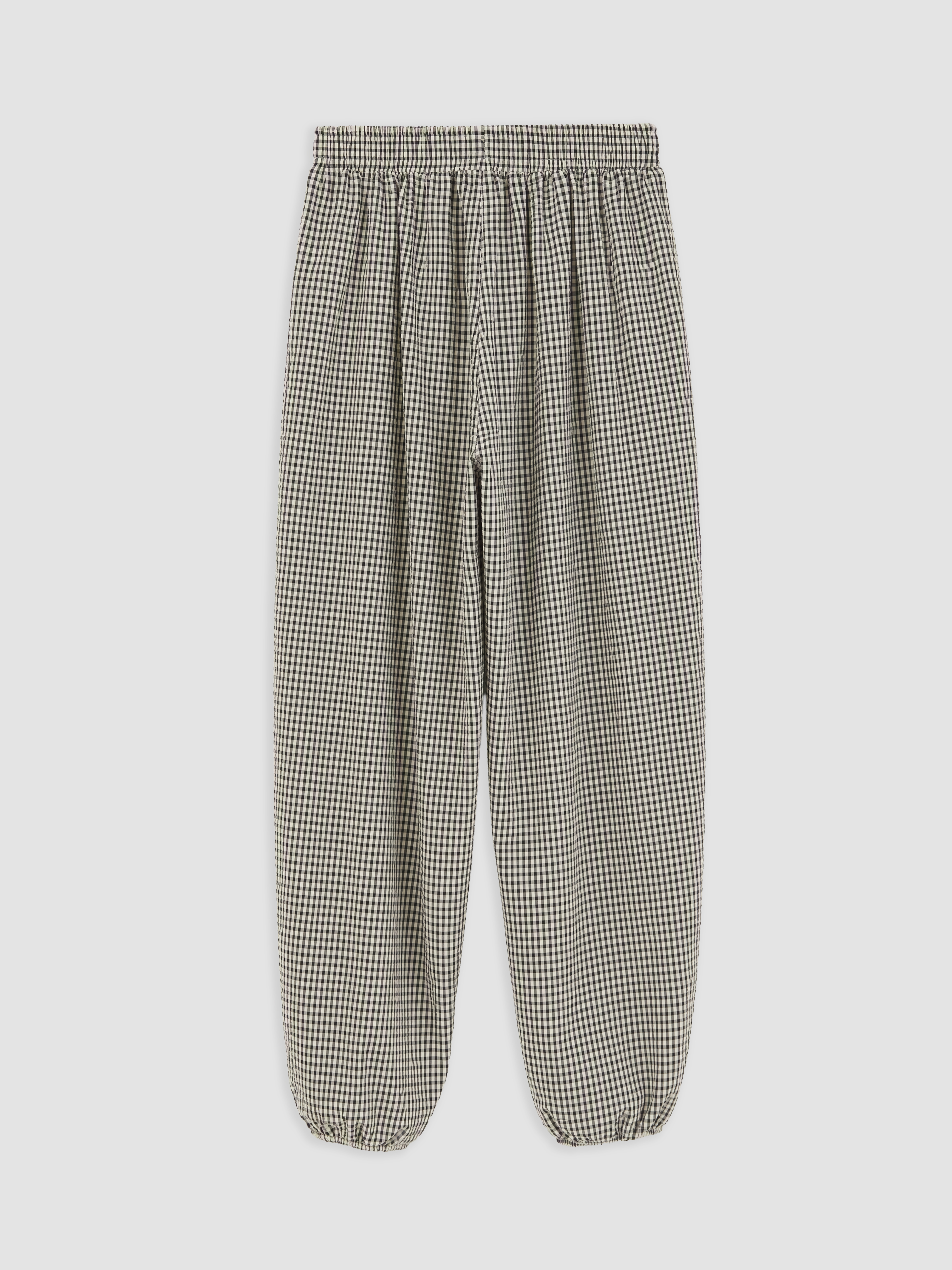 XSIDE Beli Lastikli Ekose Kadın Jogger Pantolon görsel 6