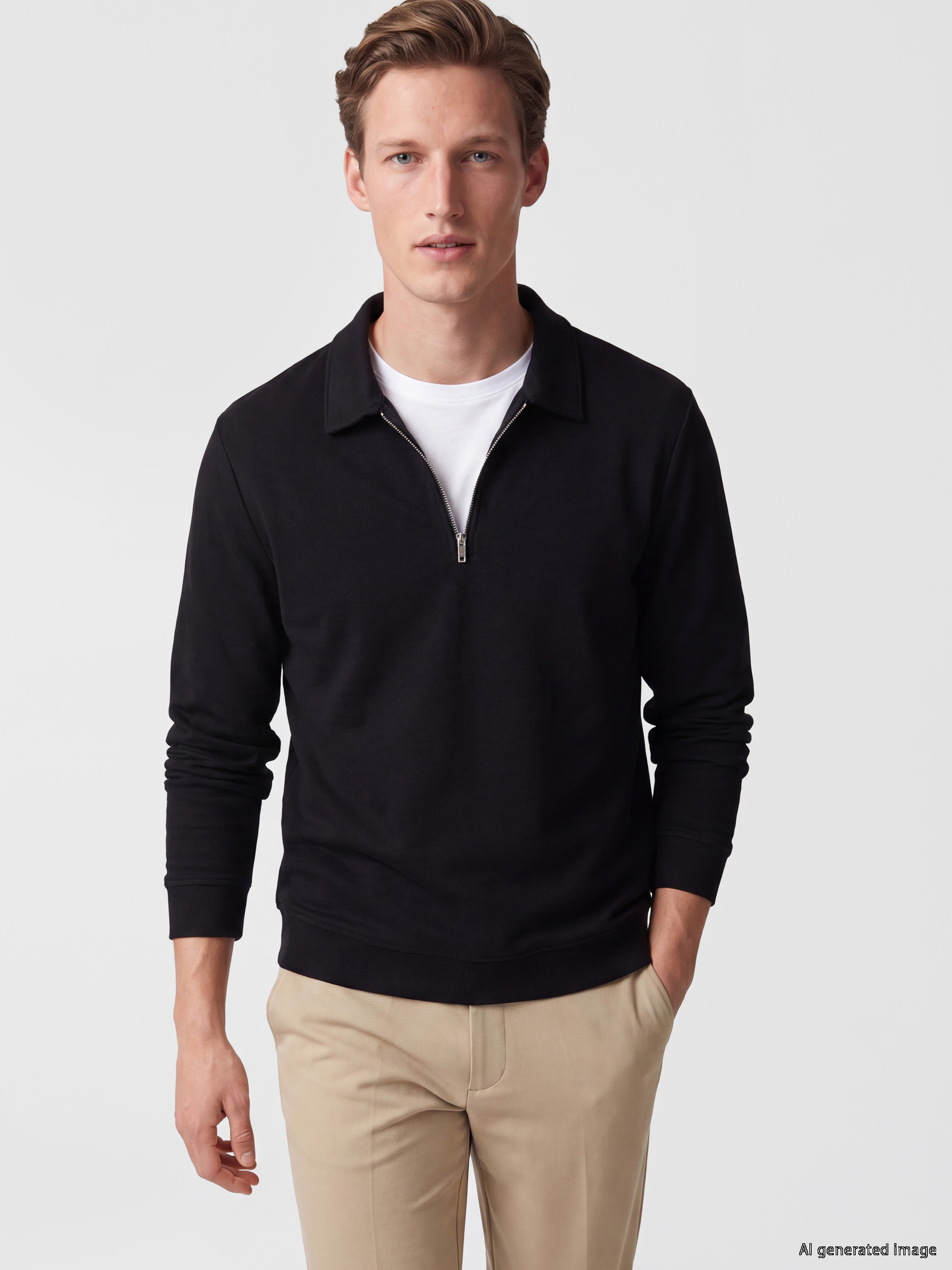 SOUTHBLUE Polo Yaka Erkek Sweatshirt