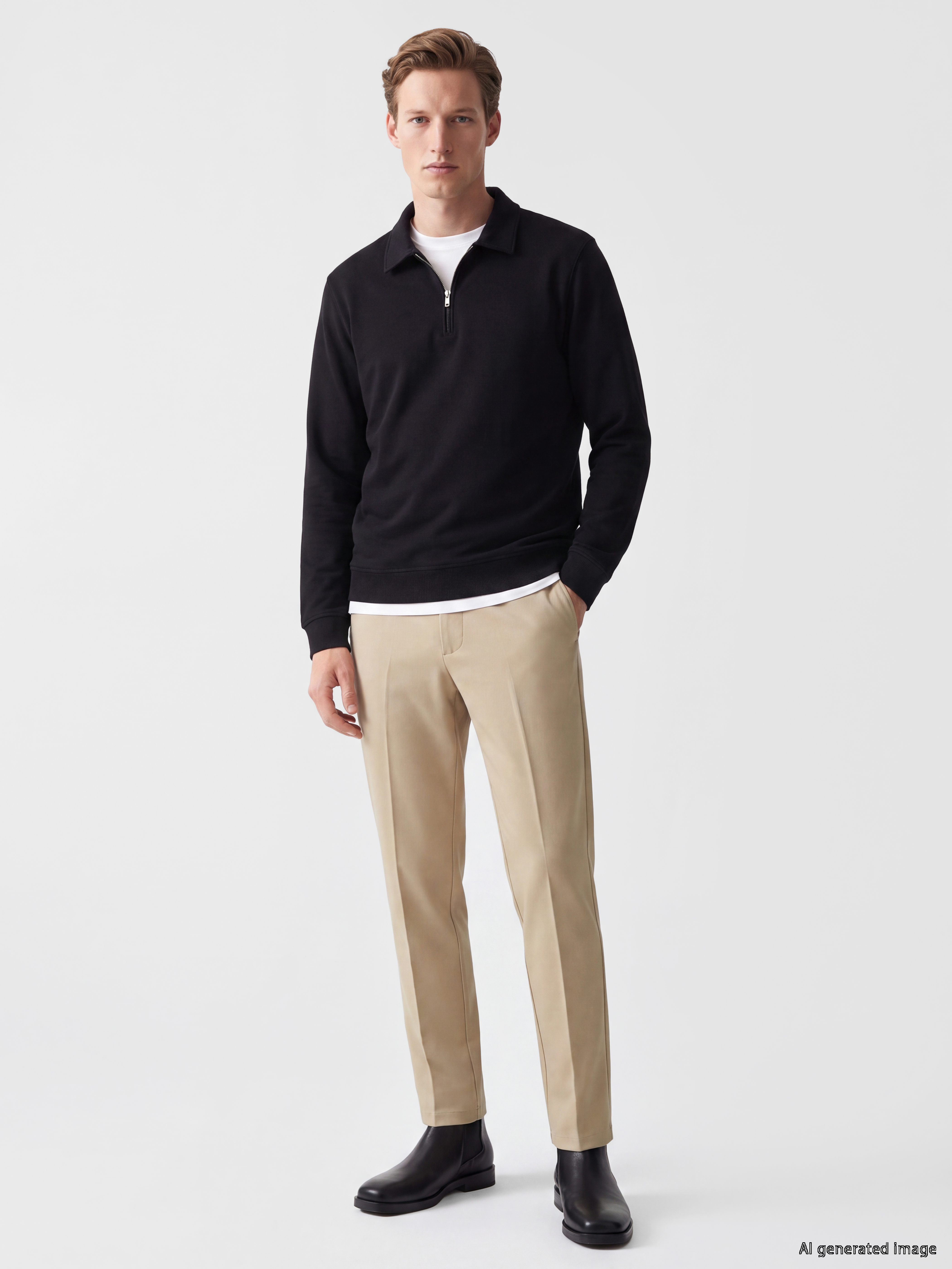 SOUTHBLUE Polo Yaka Erkek Sweatshirt görsel 2