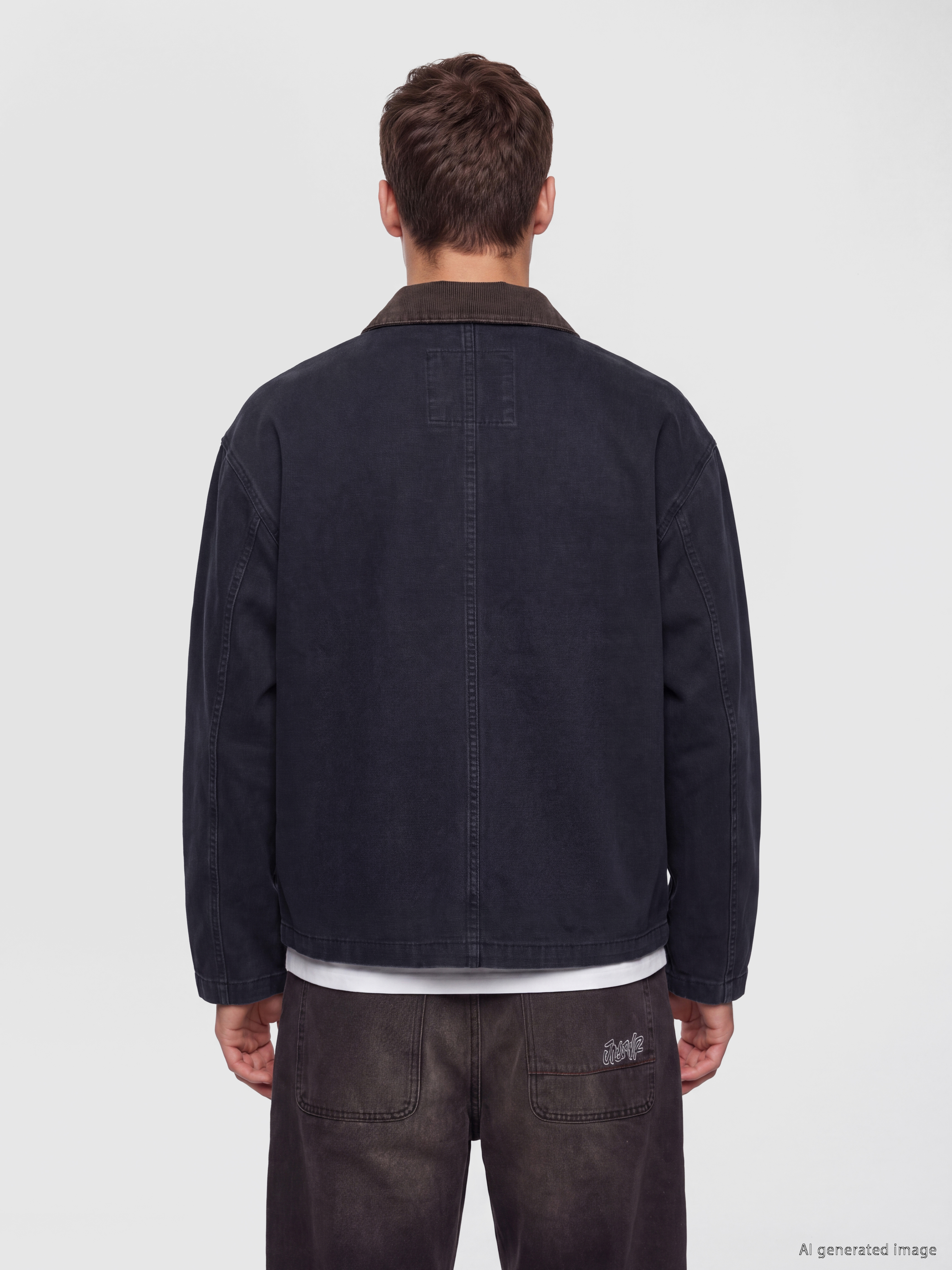 LCW Jeans Loose Fit Erkek Jean Ceket görsel 4