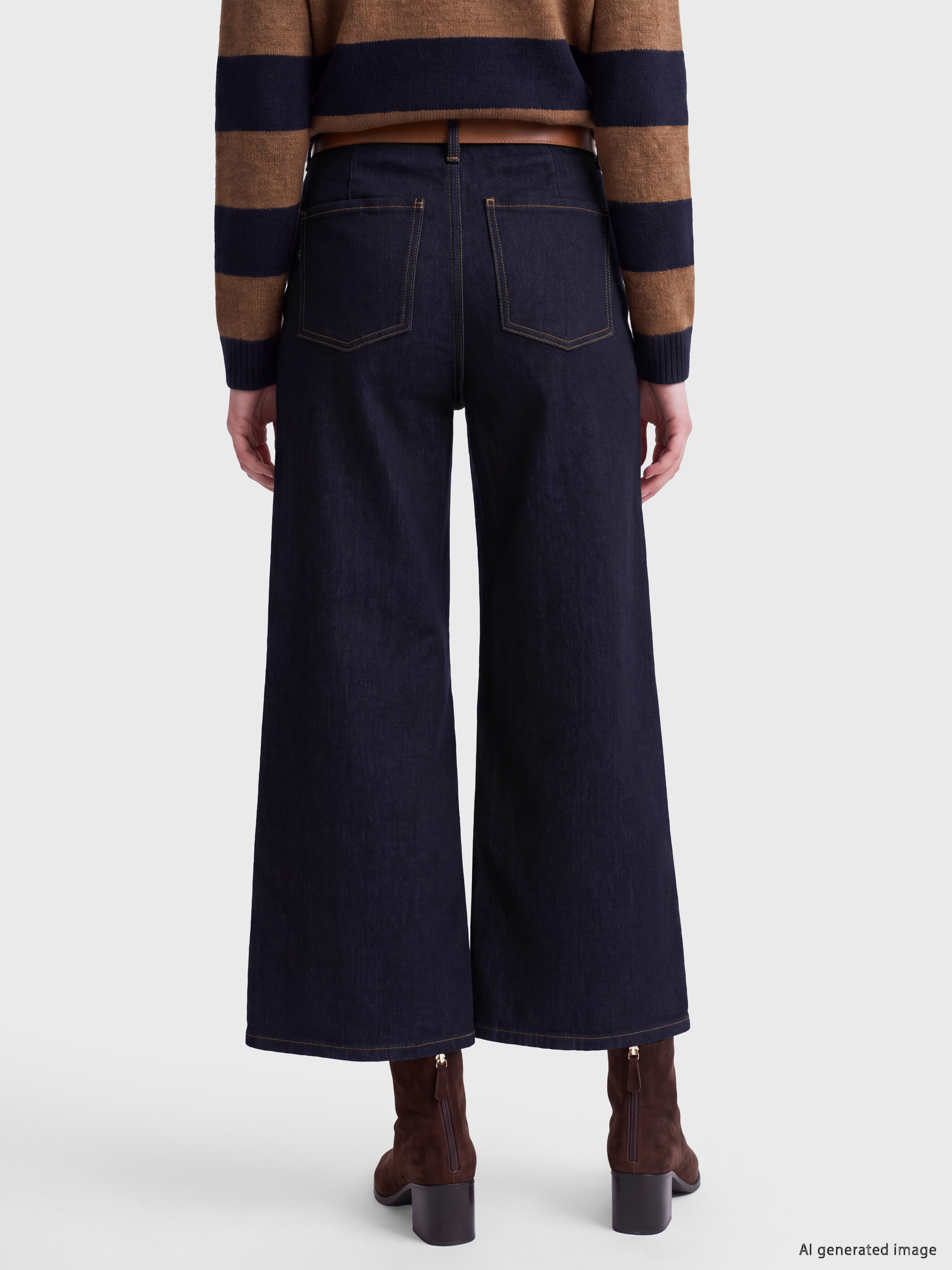 LCW Jeans Culotte Fit Kadın Jean Pantolon görsel 4